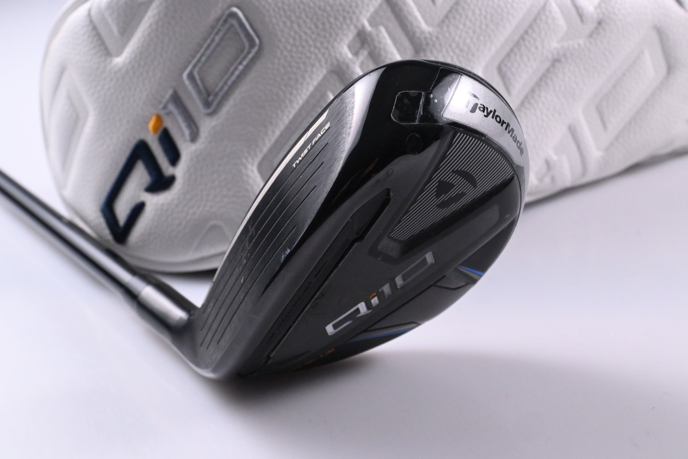 Left Hand Taylormade Qi10 #3 Hybrid / 19 Degree / Stiff Flex Ventus TR Blue 7