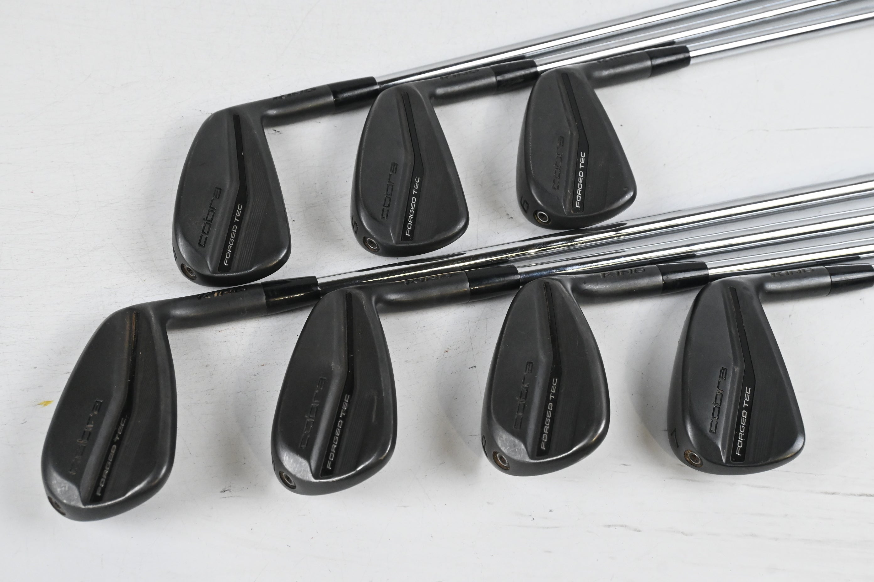 Cobra King Forged Tec 2023 Black Irons / 4-PW / Stiff Flex KBS S-Taper Lite Shafts