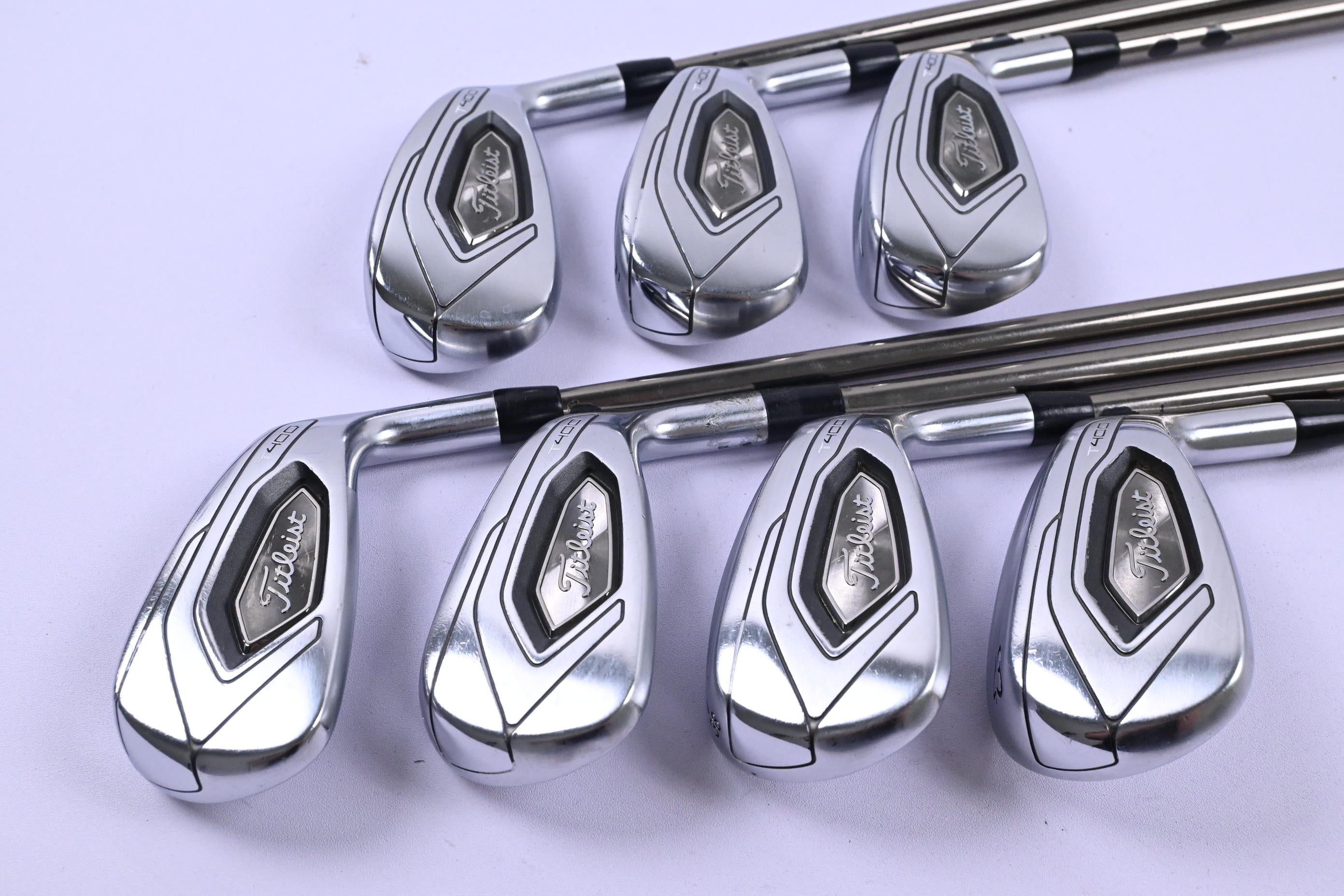 Titleist T400 2020 Irons / 5-PW+GW / Stiff Flex UST Mamiya Recoil 65 Shafts