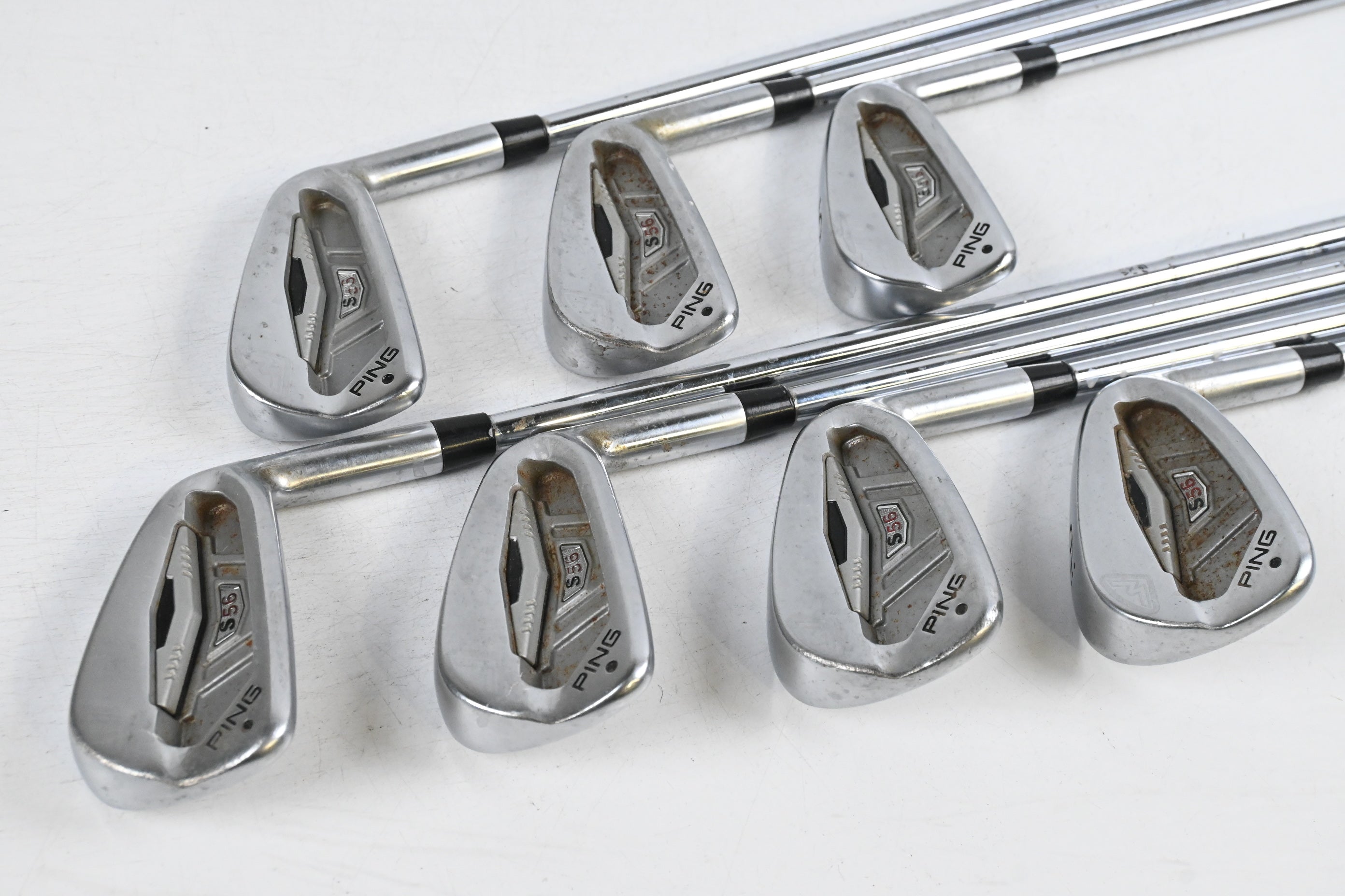 Ping S56 Irons / 3-9i / Black Dot / Stiff Flex Steel Shafts