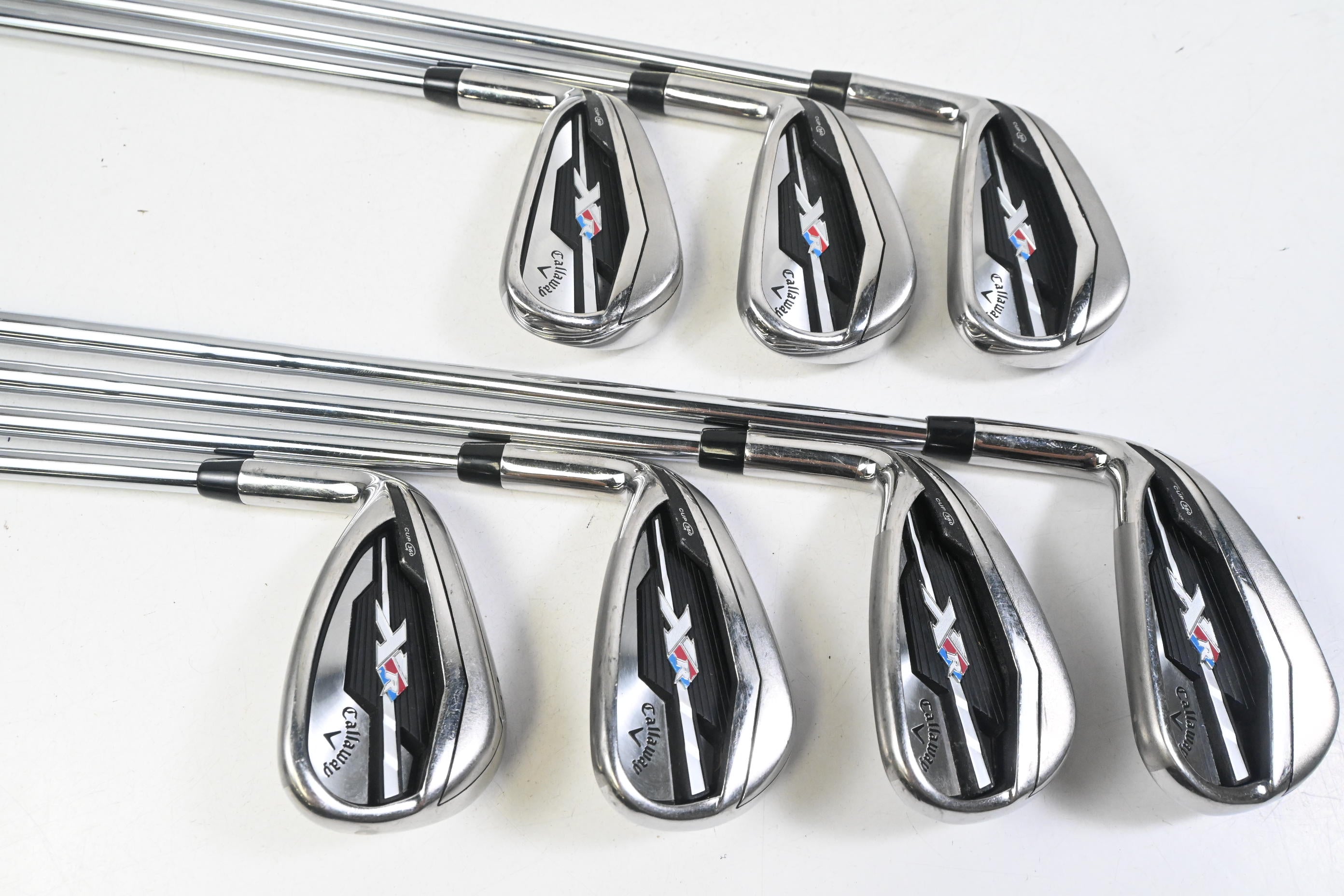 Left Hand Callaway XR Irons / 4-PW / Regular Flex Speedstep 80 Shafts