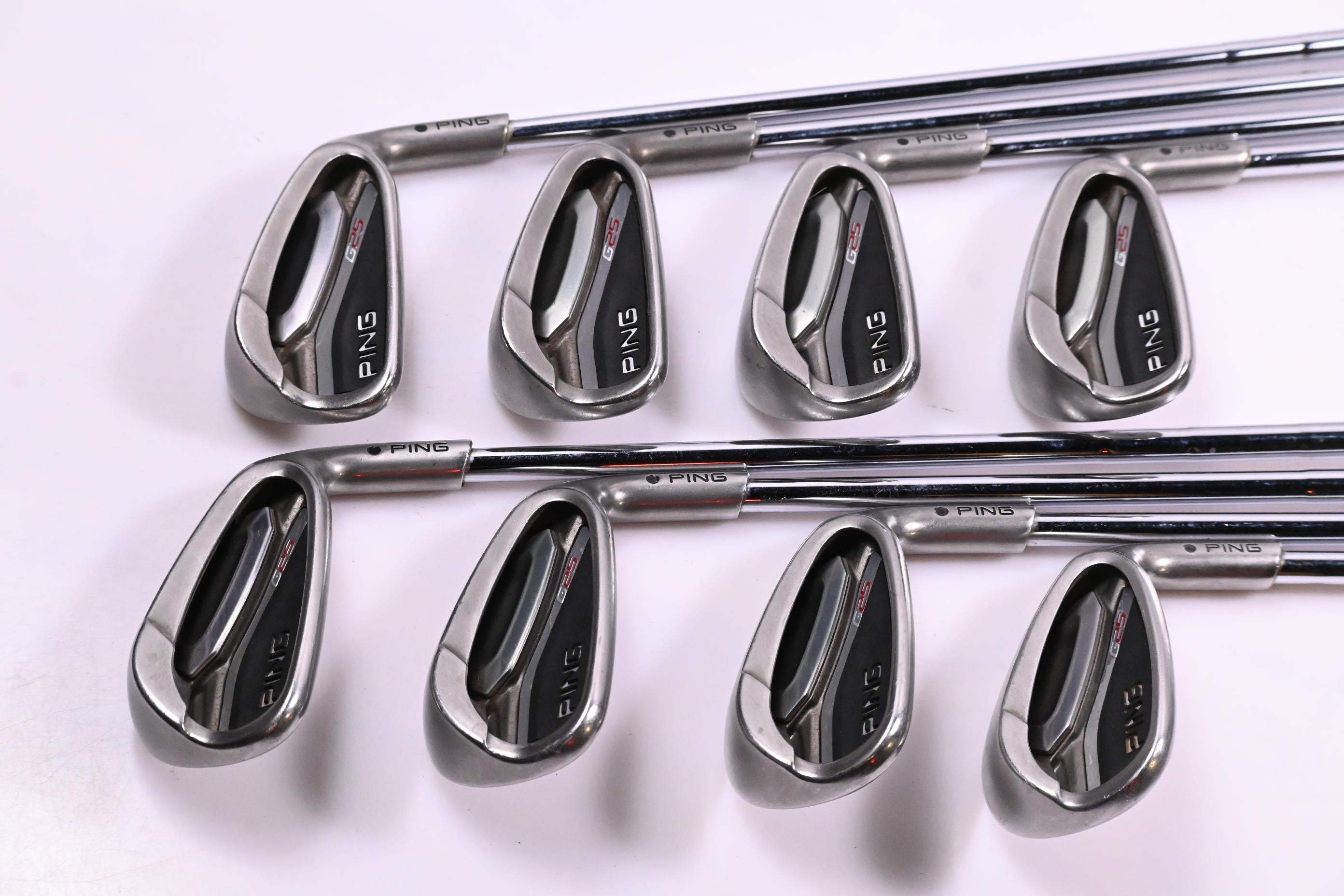 Ping G25 Irons / 5-PW+GW+SW / Black Dot / Regular Flex Ping CFS Shafts