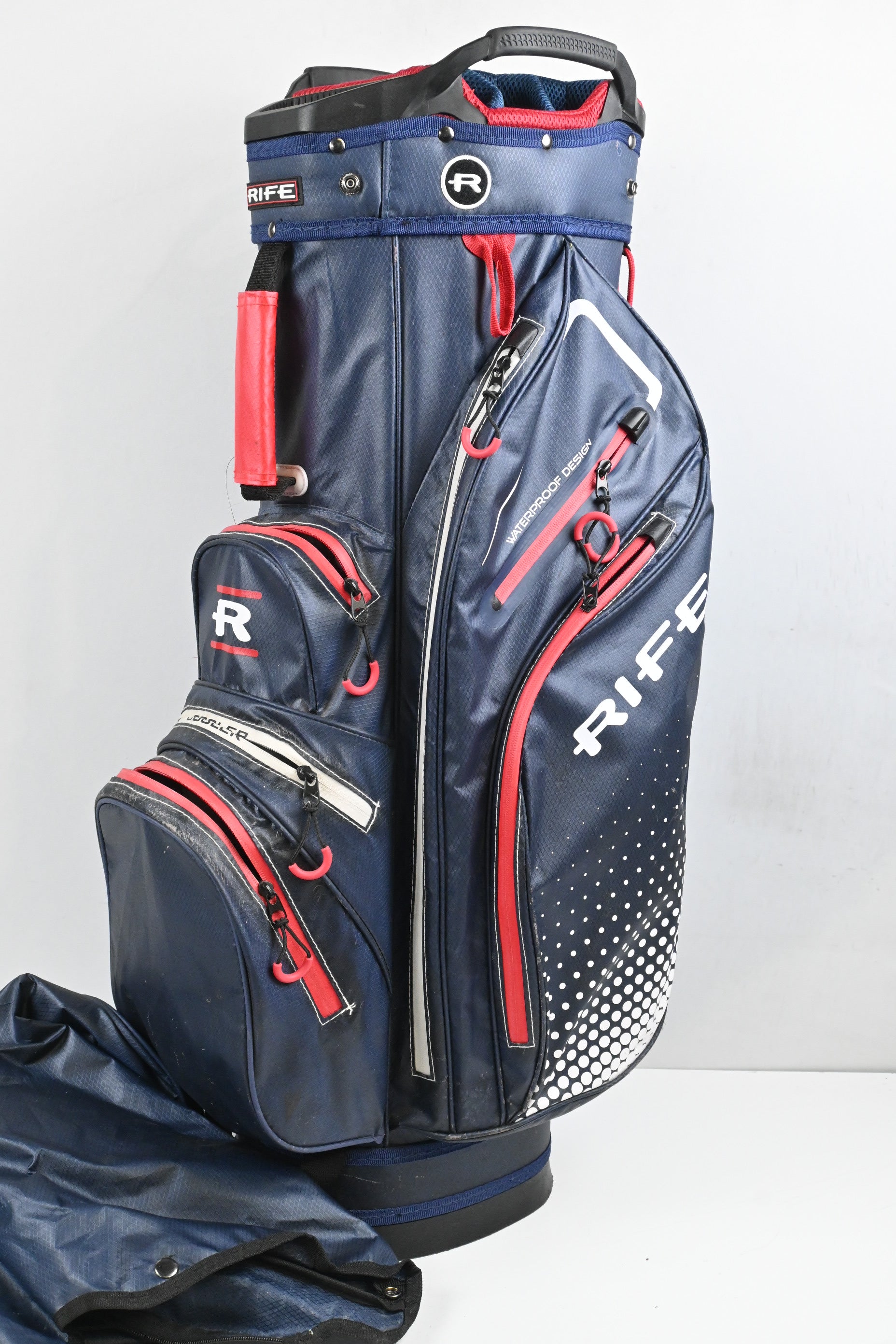 Rife Cart Bag / 15-Way Divider / Navy, Red & White