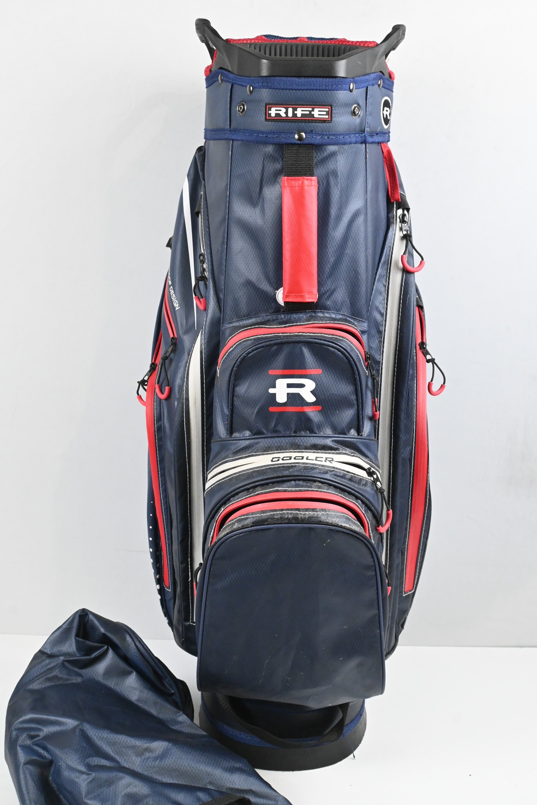 Rife Cart Bag / 15-Way Divider / Navy, Red & White
