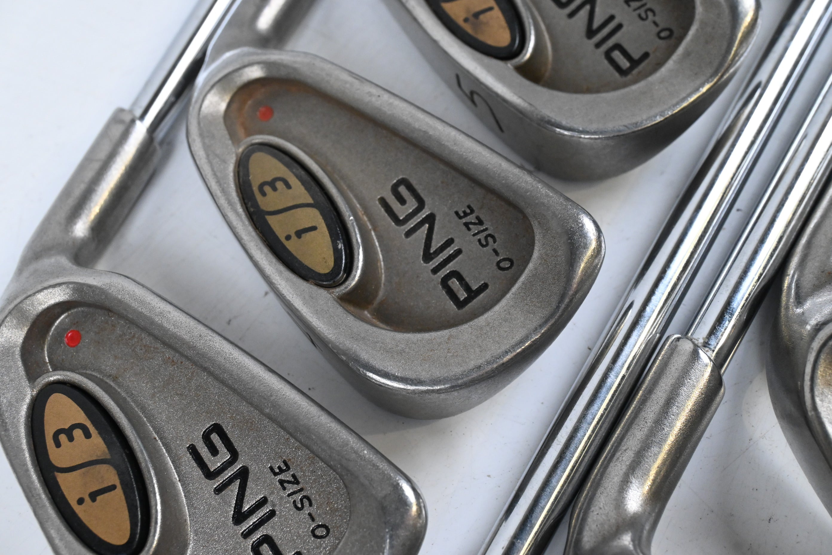 Ping i3 O-Size Irons / 3-PW+SW / Red Dot / Regular Flex Ping JZ Shafts