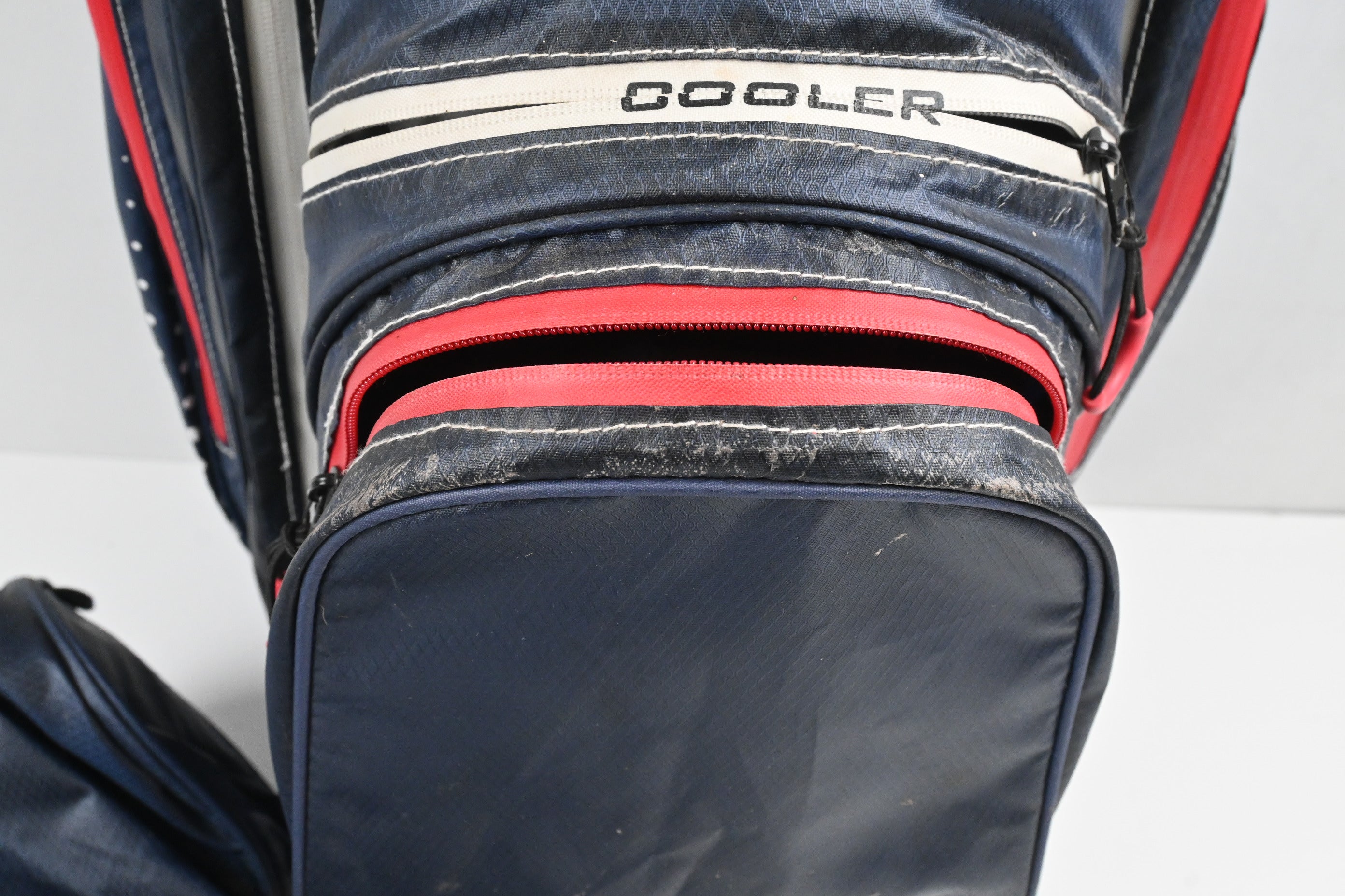 Rife Cart Bag / 15-Way Divider / Navy, Red & White