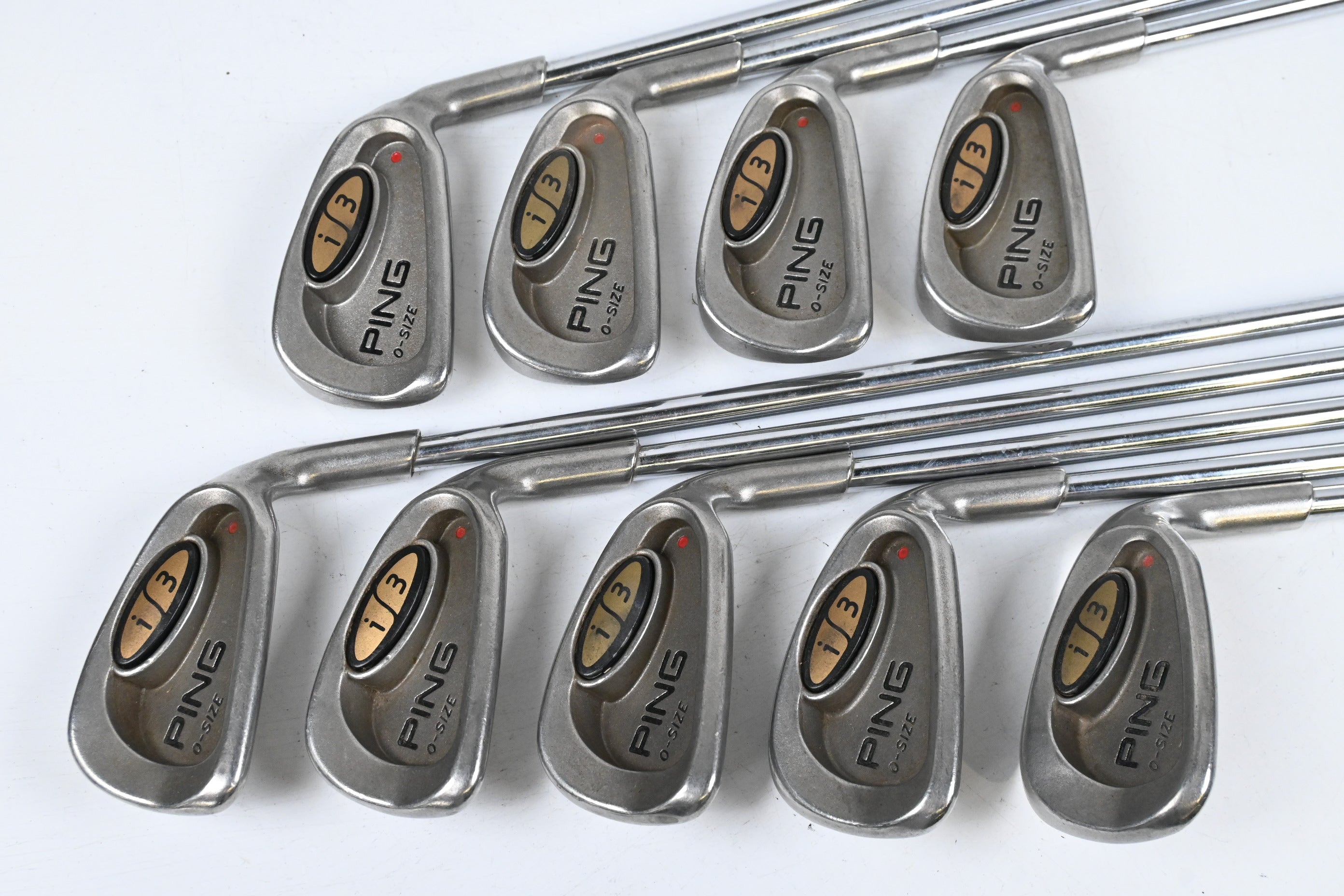 Ping i3 O-Size Irons / 3-PW+SW / Red Dot / Regular Flex Ping JZ Shafts