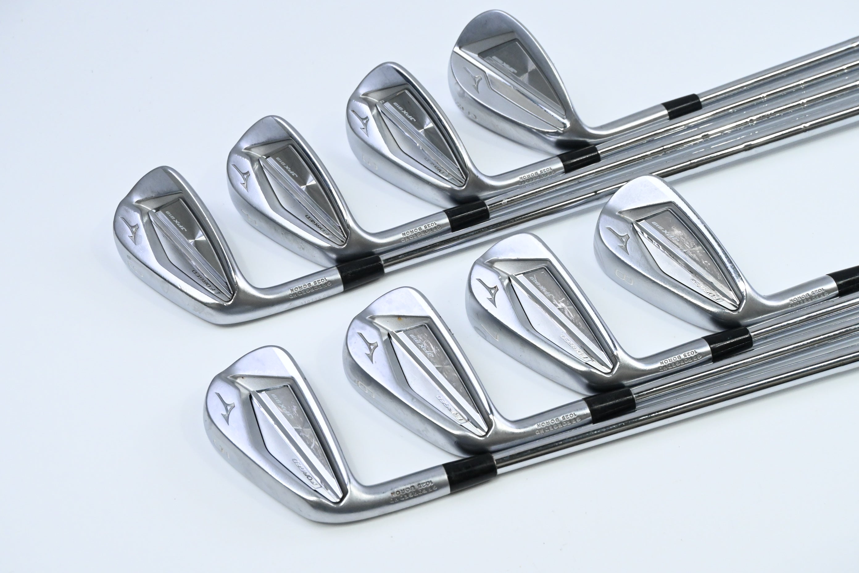 Left Hand Mizuno JPX 919 Forged Irons / 5-PW+GW+SW / Regular Flex KBS Tour 90