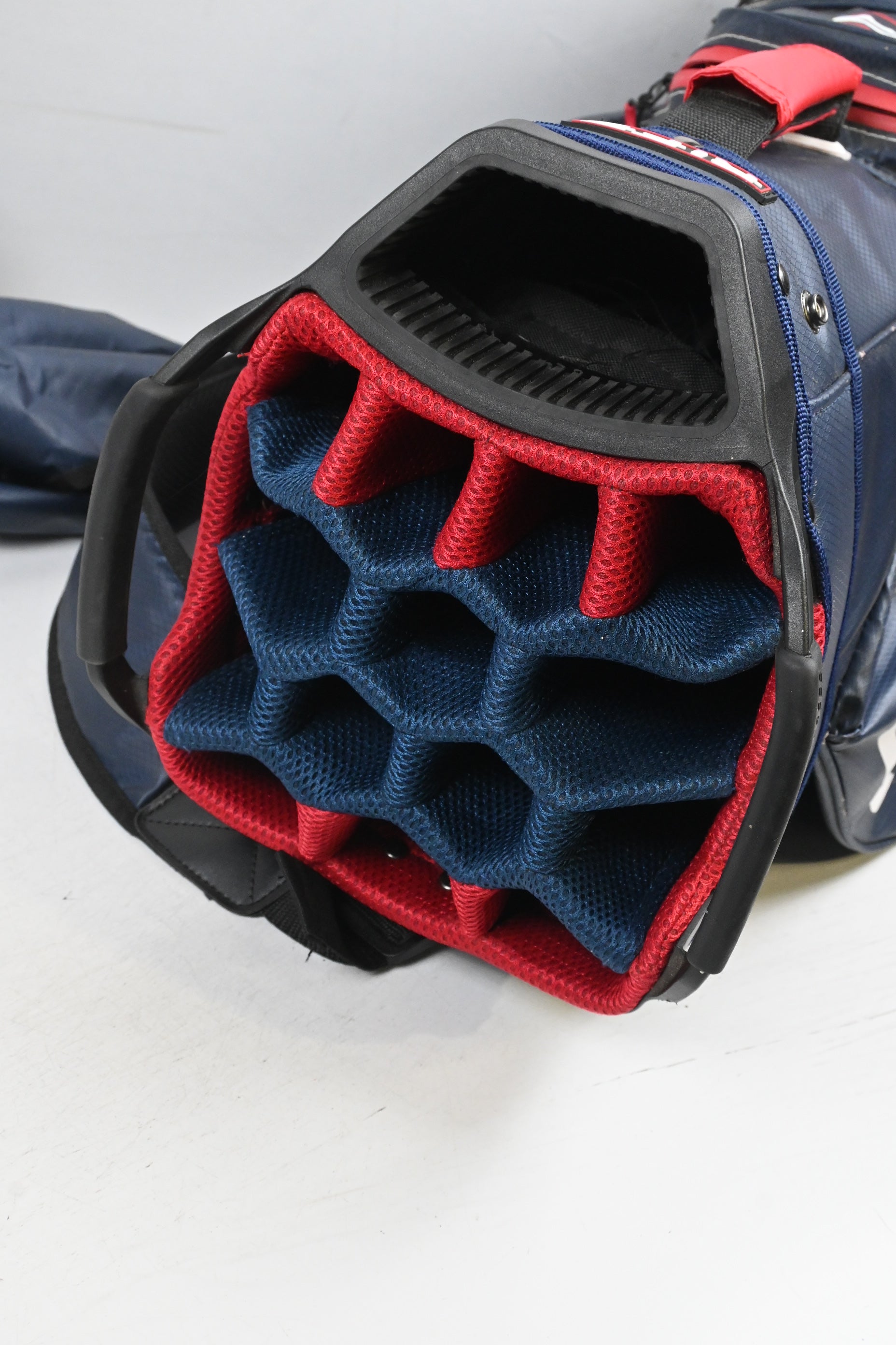 Rife Cart Bag / 15-Way Divider / Navy, Red & White