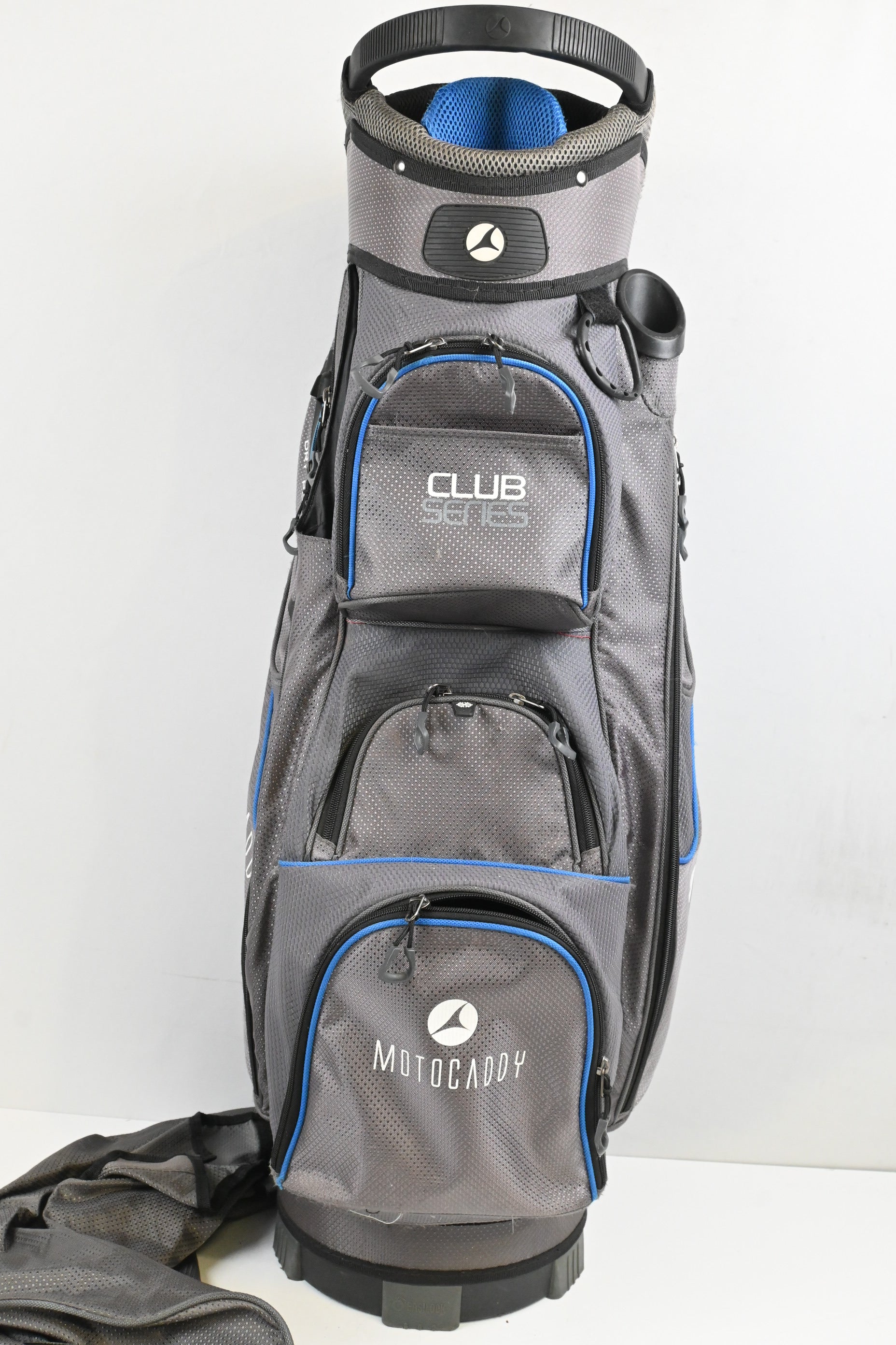 Motocaddy Club Series Cart Bag / 14-Way Divider / Grey & Blue