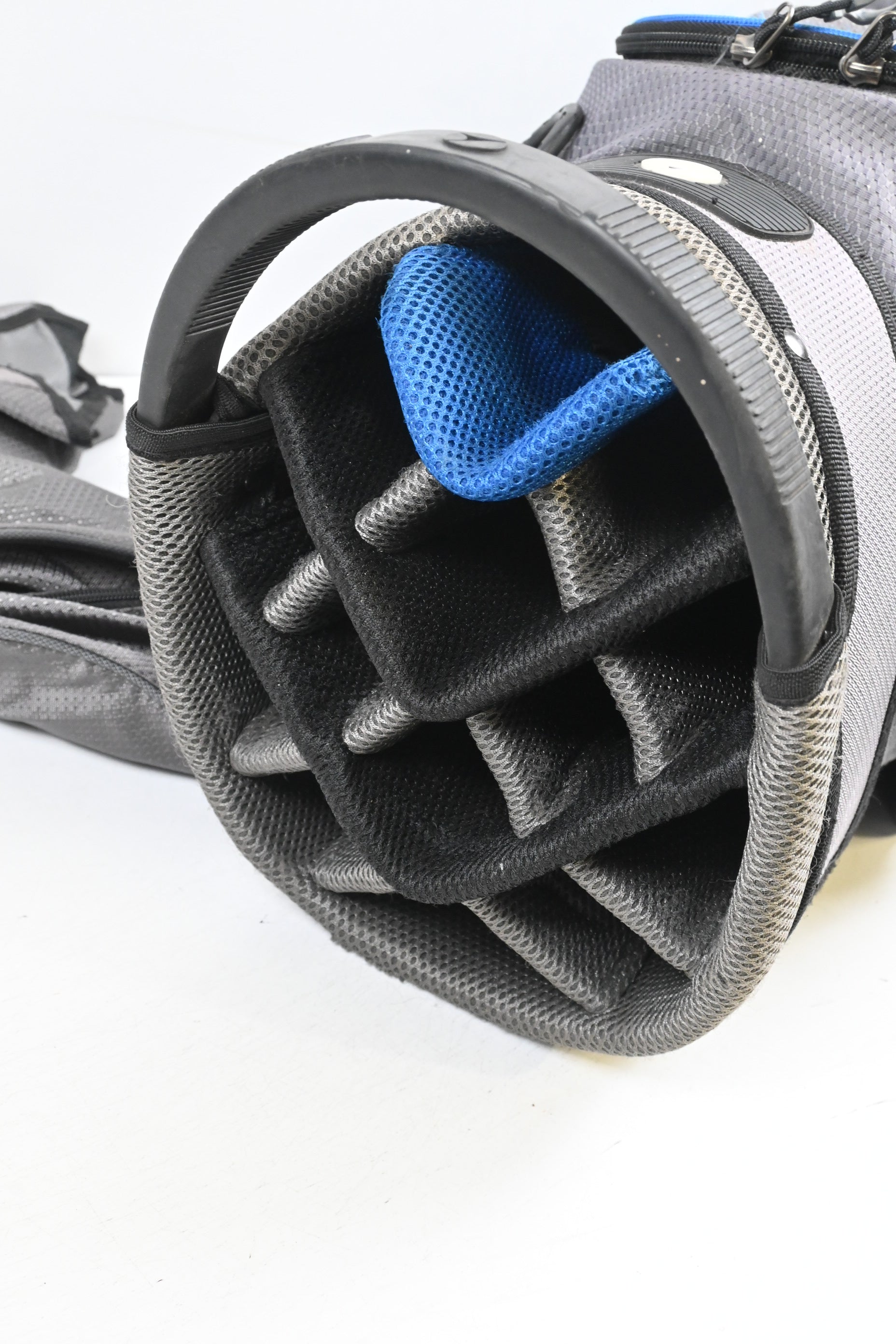 Motocaddy Club Series Cart Bag / 14-Way Divider / Grey & Blue