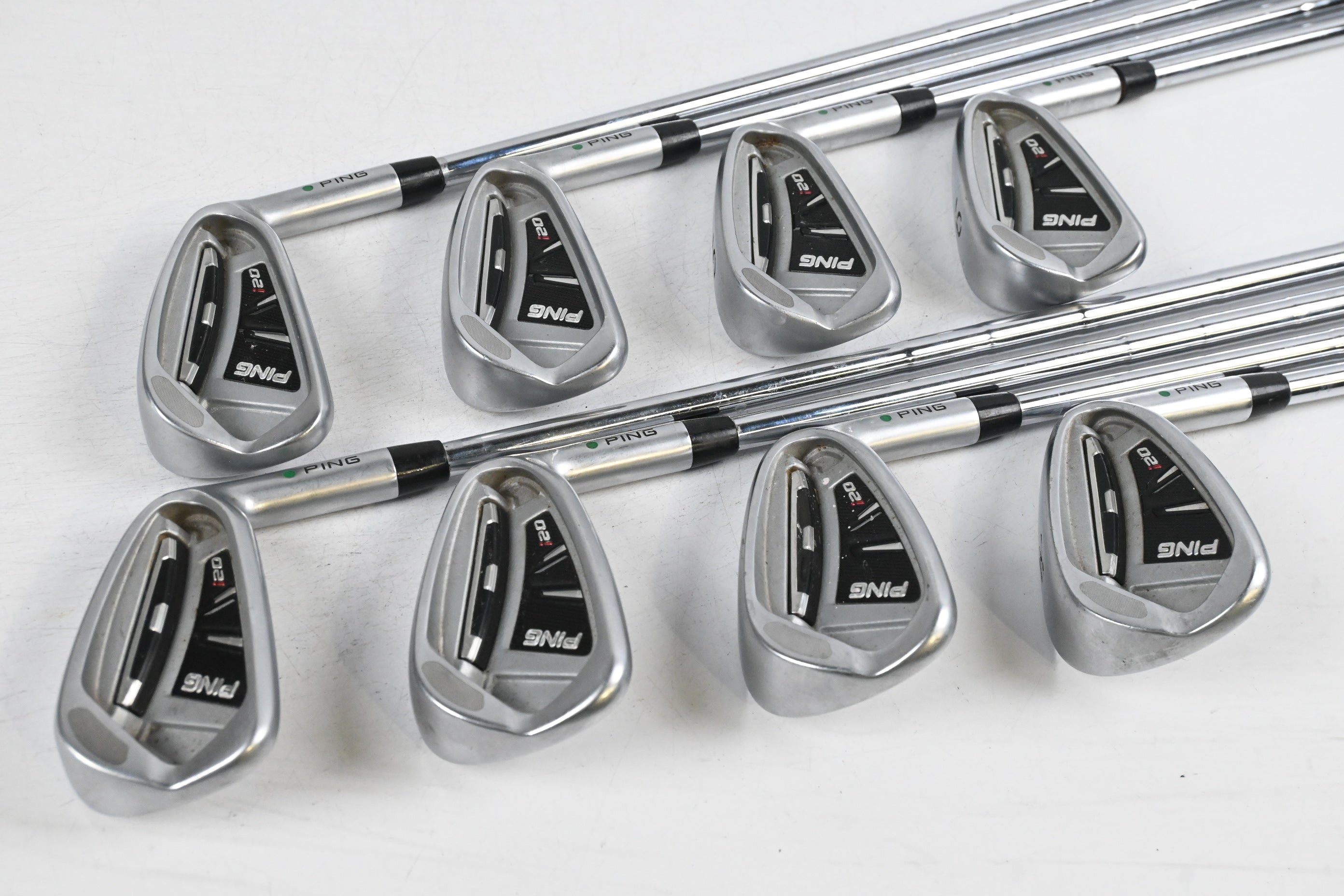 Ping i20 Irons / 3-PW / Green Dot / Stiff Flex Ping CFS Shafts