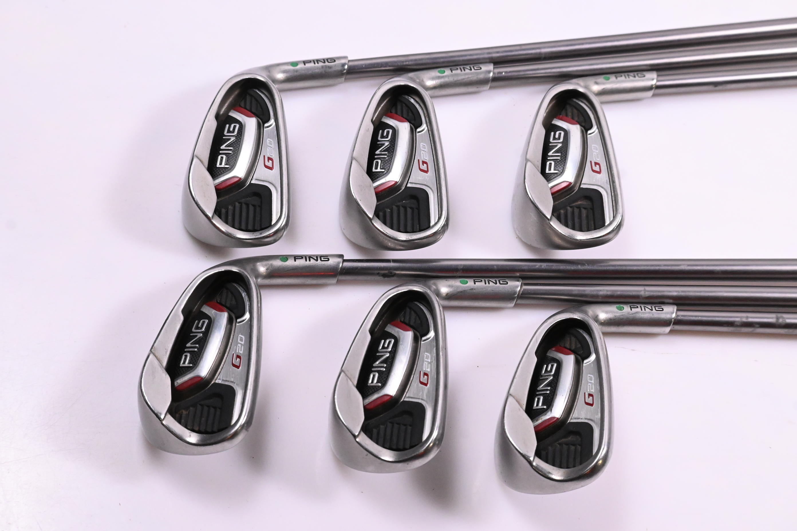 Ping G20 Irons / 5-PW / Green Dot / Regular Flex Ping TFC 169 Shafts