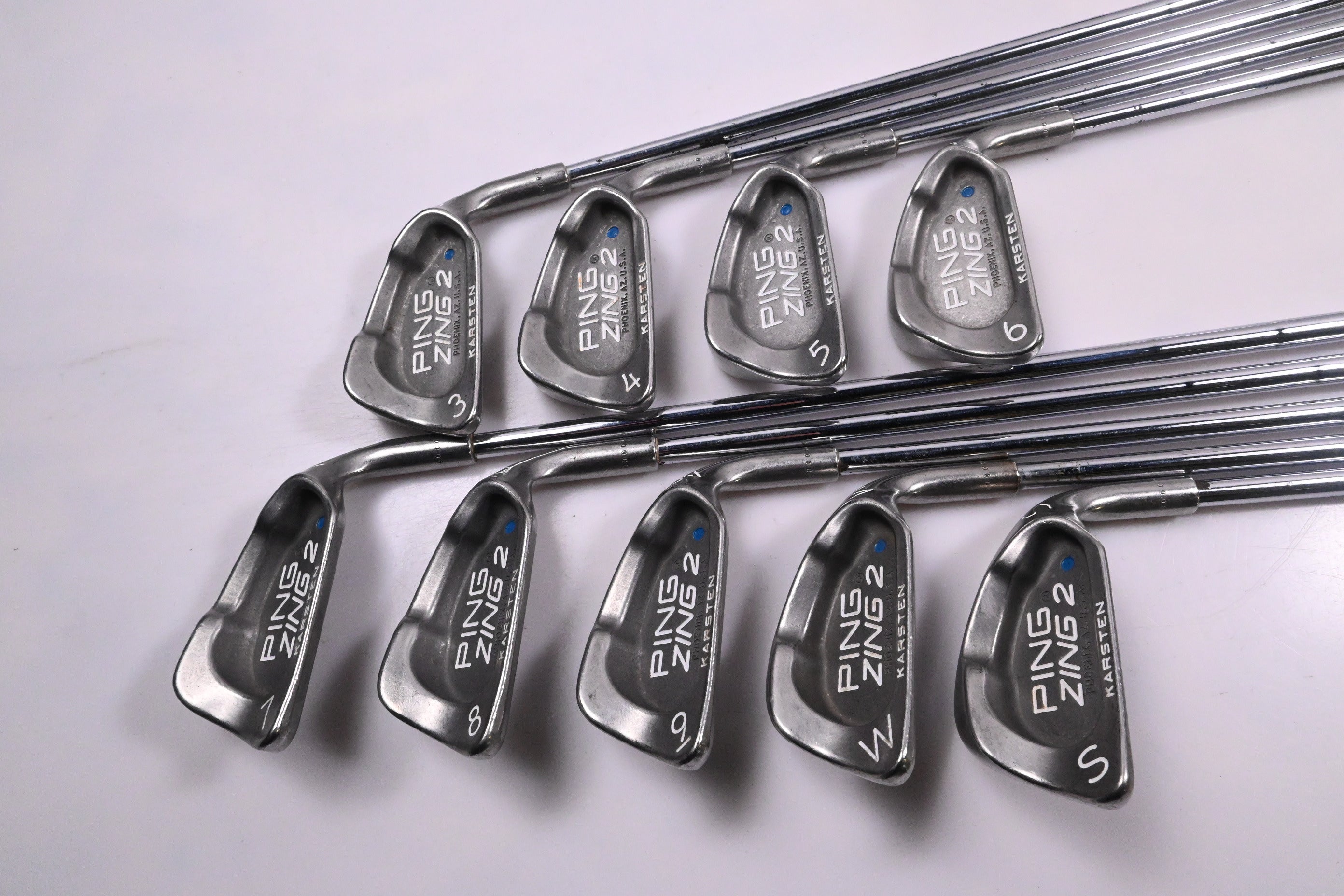 Ping Zing 2 Irons / 3-PW+SW / Blue Dot / Stiff Flex Ping JZ Shafts