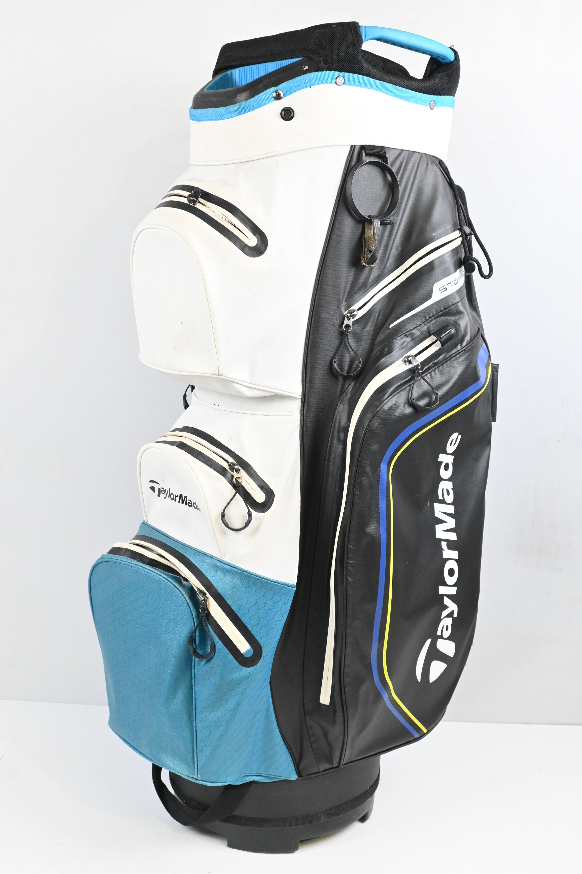 Taylormade Storm.Dry Cart Bag / 14-Way Divider / White, Black & Blue