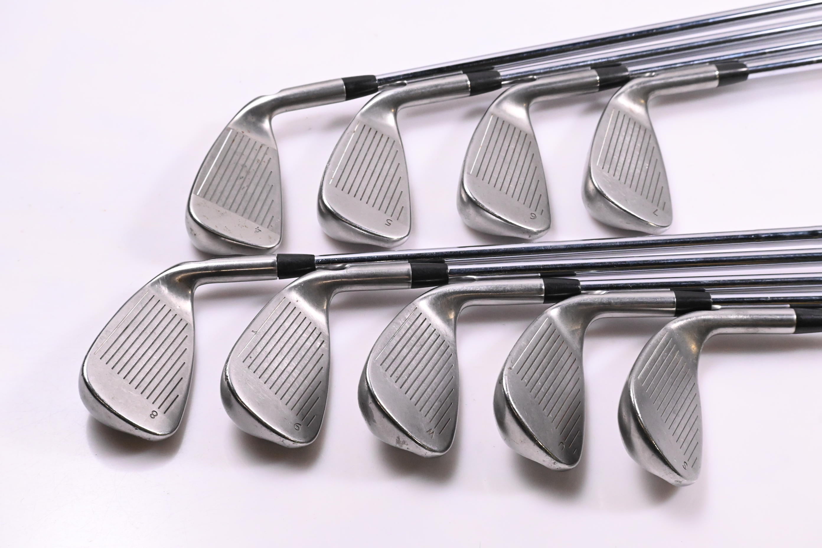 Left Hand Ping G Series Irons / 4-PW+GW+SW / Blue Dot / Regular Flex Ping AWT