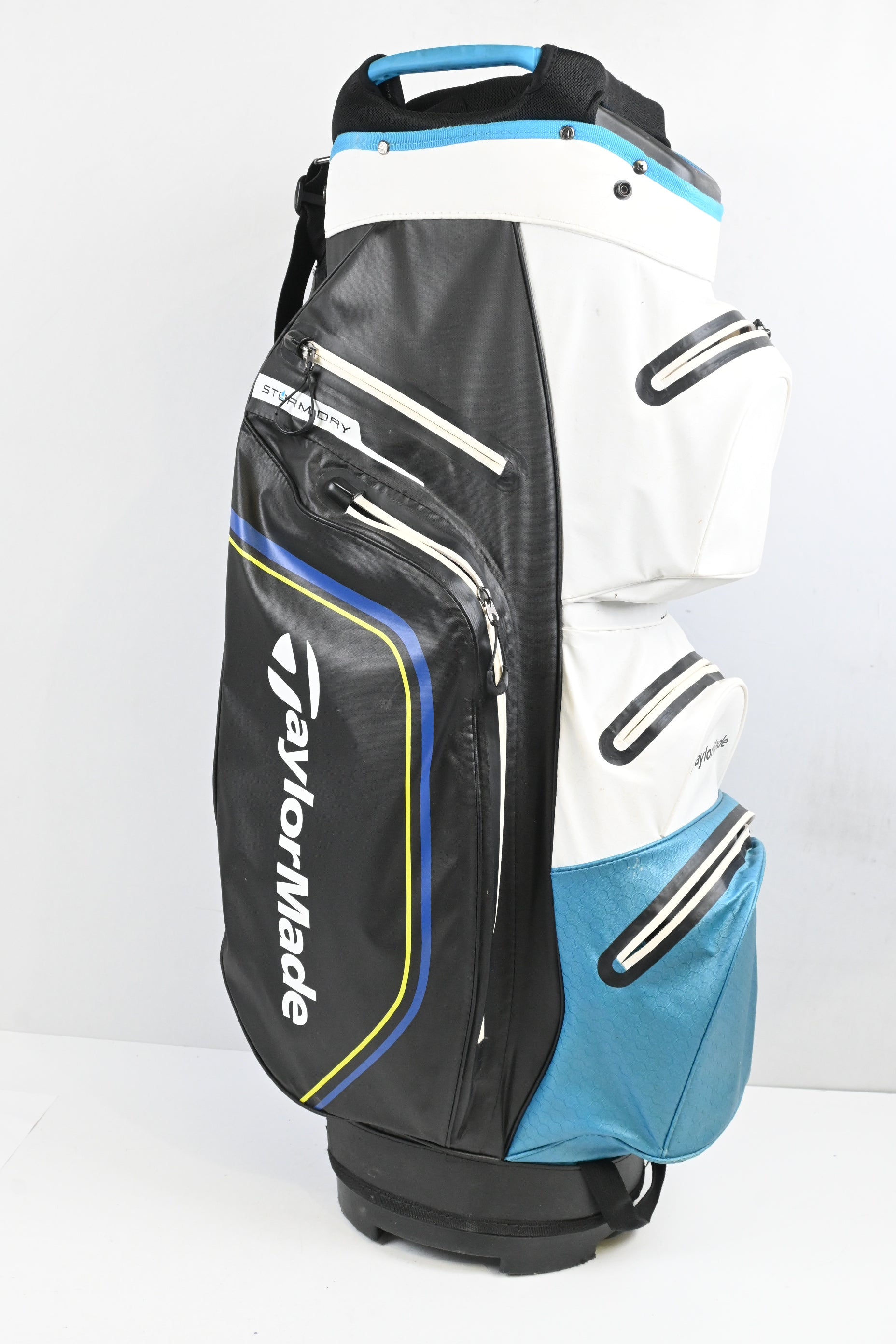 Taylormade Storm.Dry Cart Bag / 14-Way Divider / White, Black & Blue