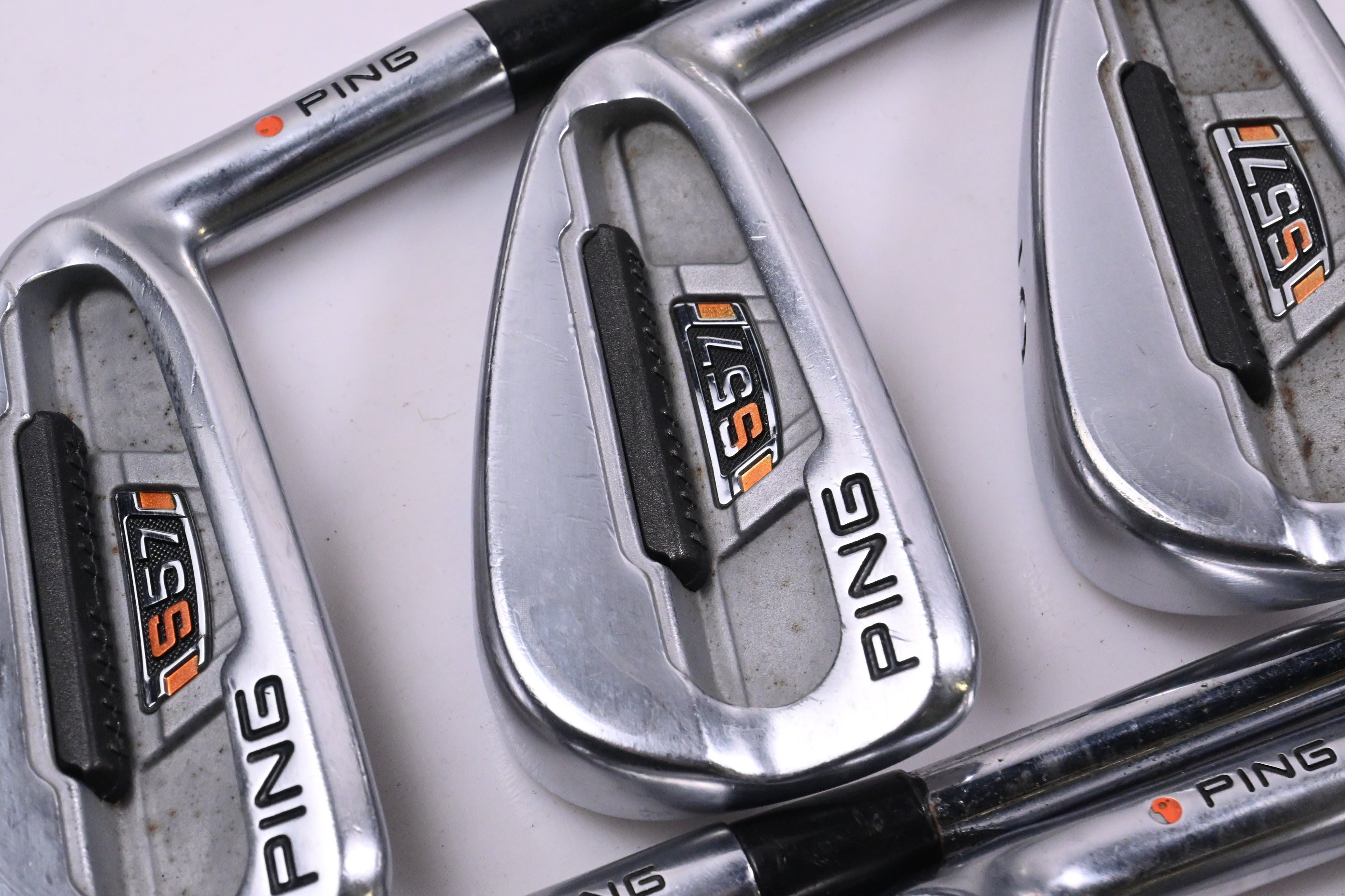 Ping S57 Irons / 3-PW / Orange Dot / Stiff Flex Steel Shafts