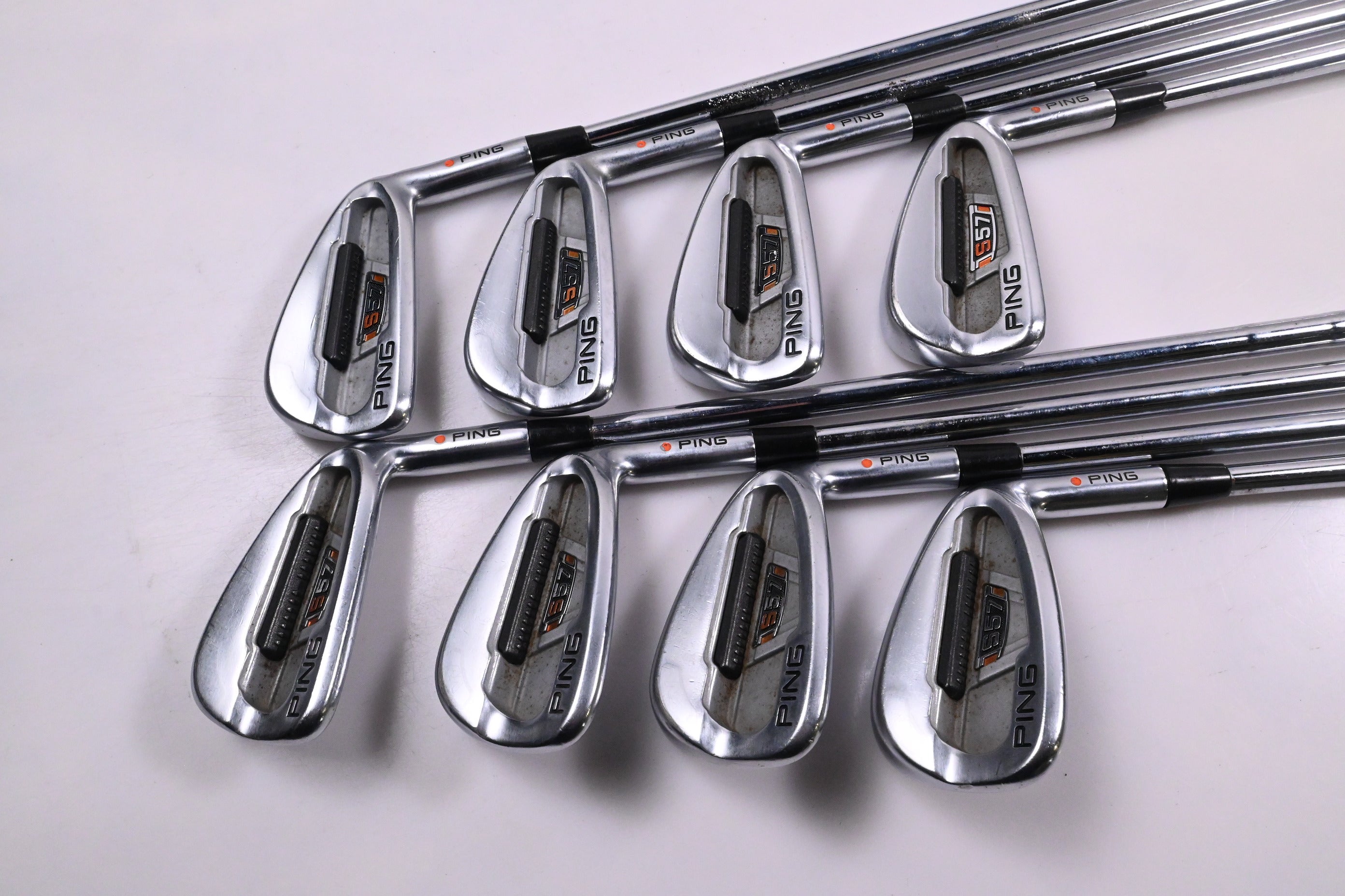 Ping S57 Irons / 3-PW / Orange Dot / Stiff Flex Steel Shafts