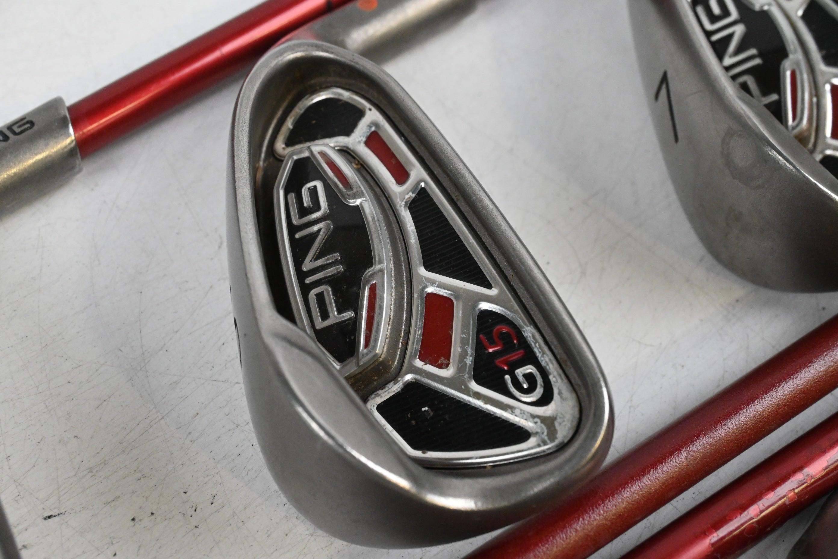 Ping G15 Irons / 5-PW+SW / Orange Dot / Regular Flex Ping TFC 149 Shafts