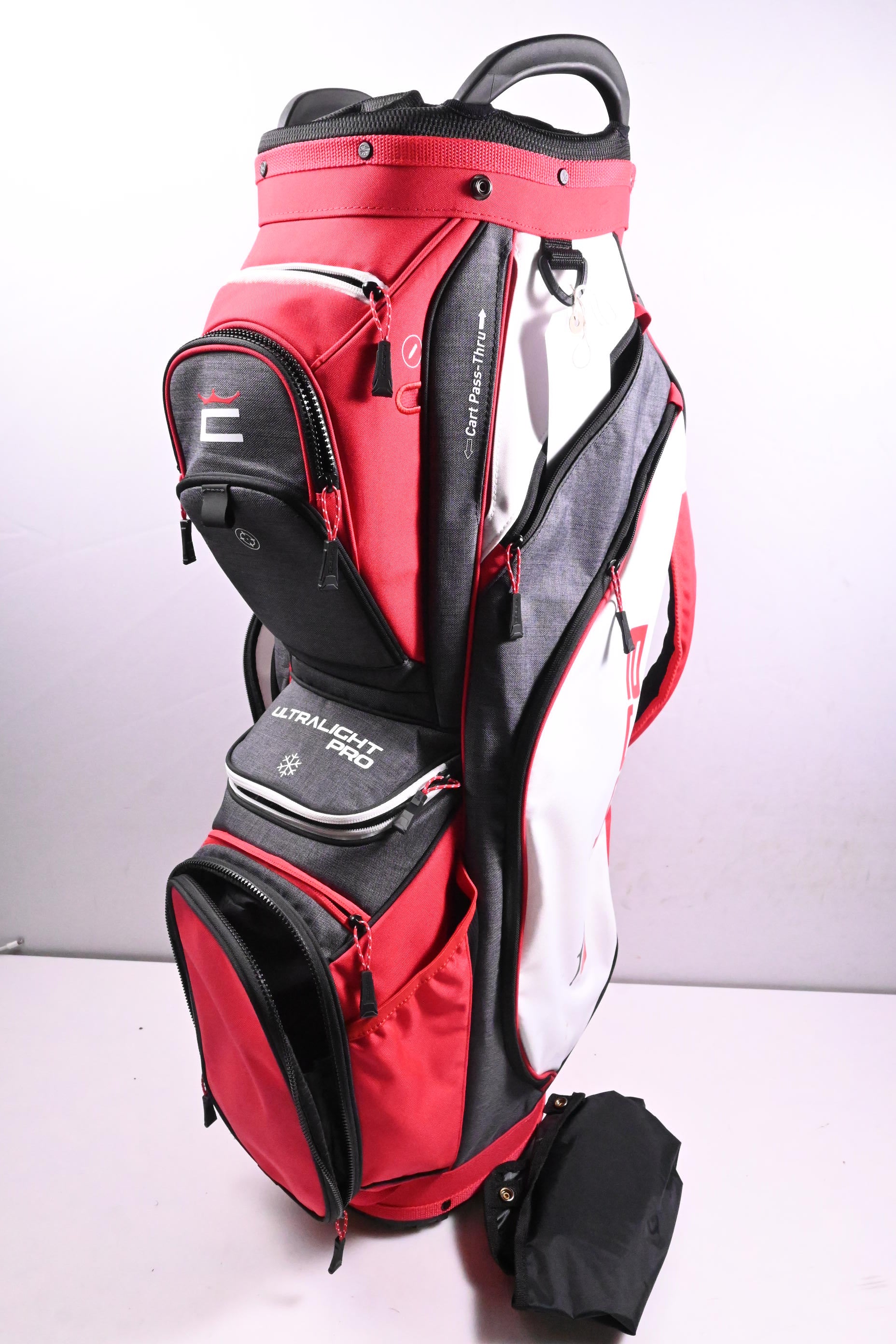 Cobra UltraLight Pro Cart Bag / 14-Way Divider / Red, White, Grey