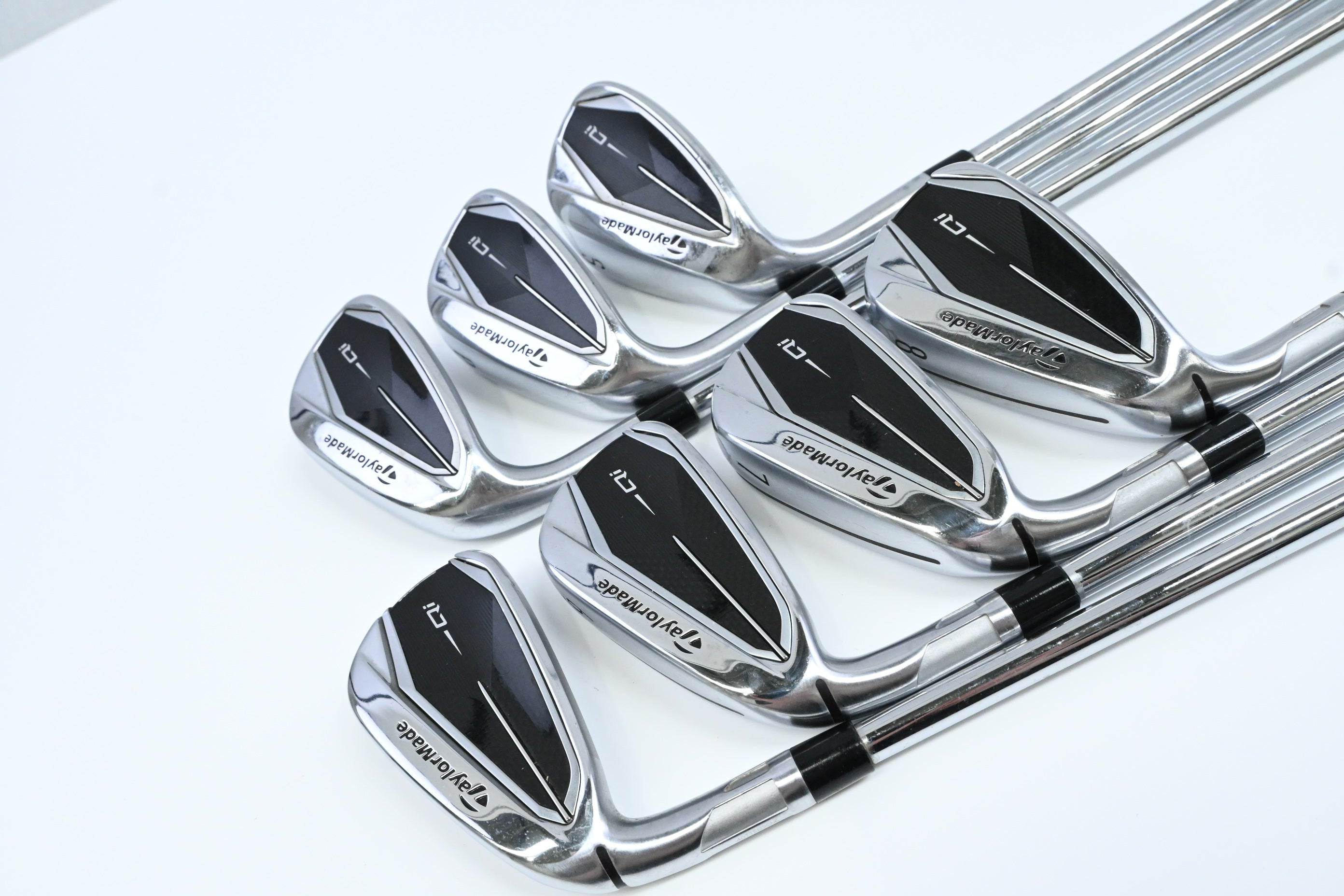 Left Hand Taylormade Qi Irons / 5-PW+SW / Regular Flex KBS Max MT 85 Shafts