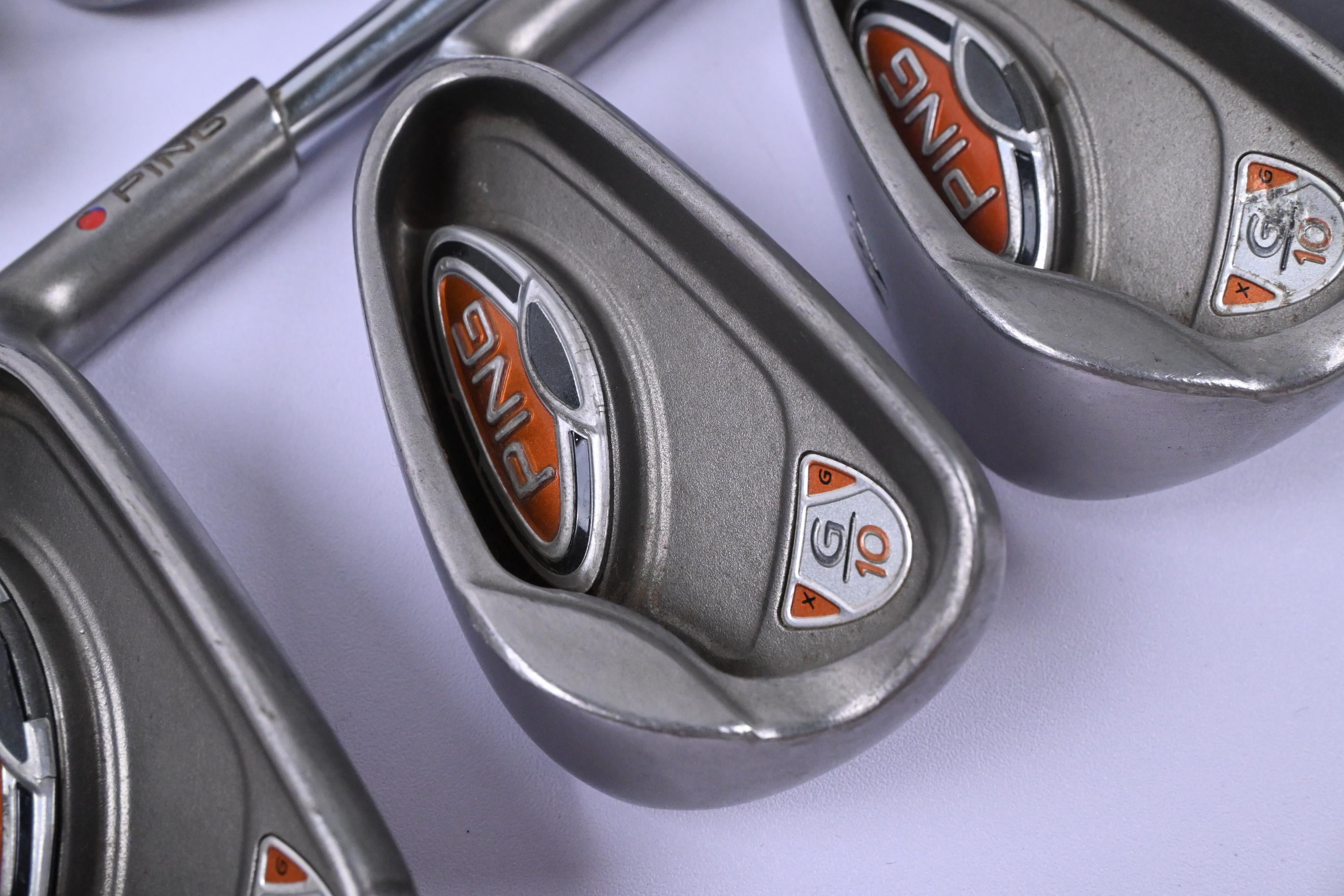 Ping G10 Irons / 4-PW+SW / Orange Dot / Regular Flex Steel Shafts
