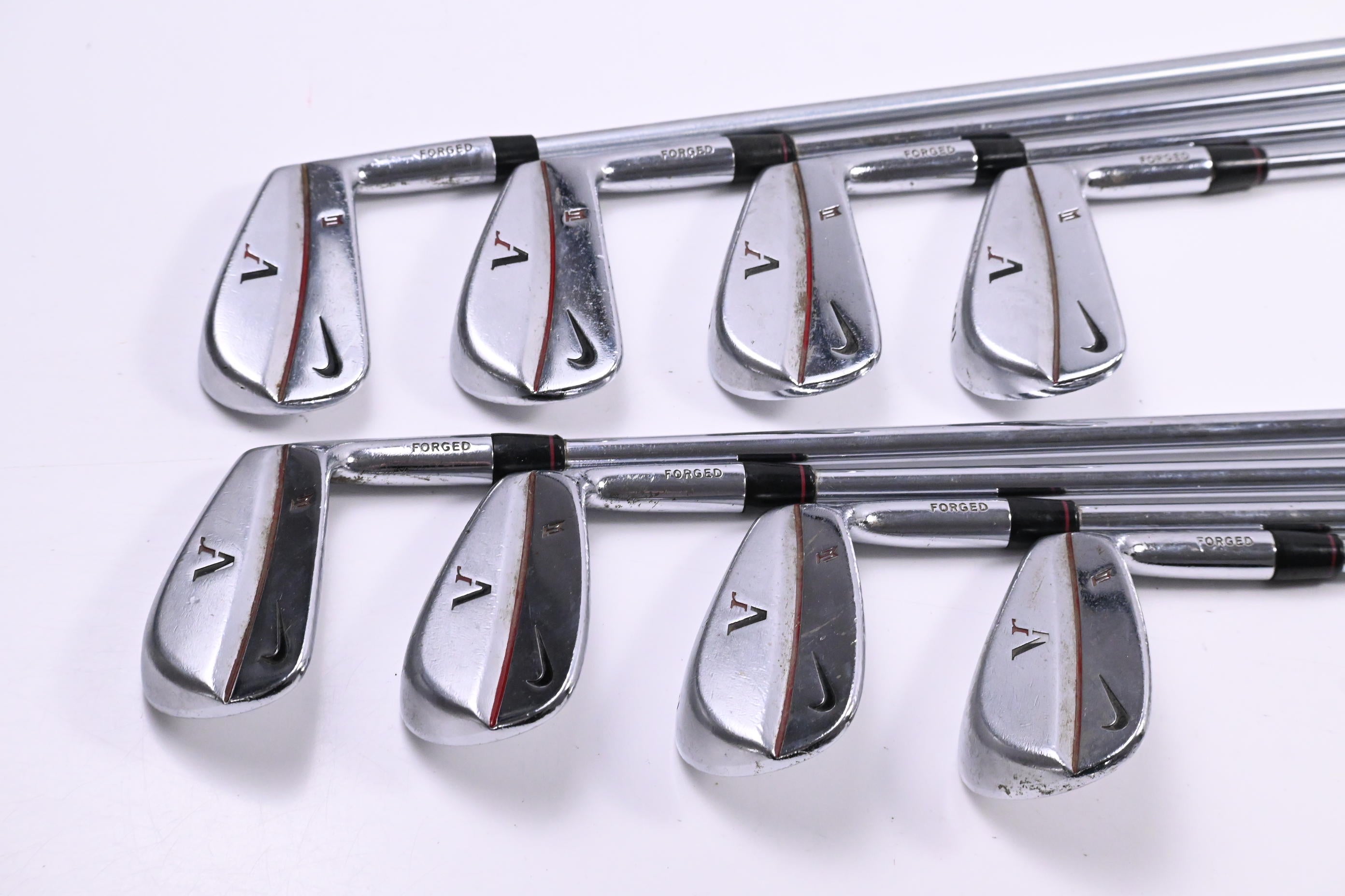 Nike VR Forged TW Blade Irons / 3-PW / Stiff Flex Project X Flighted Shafts