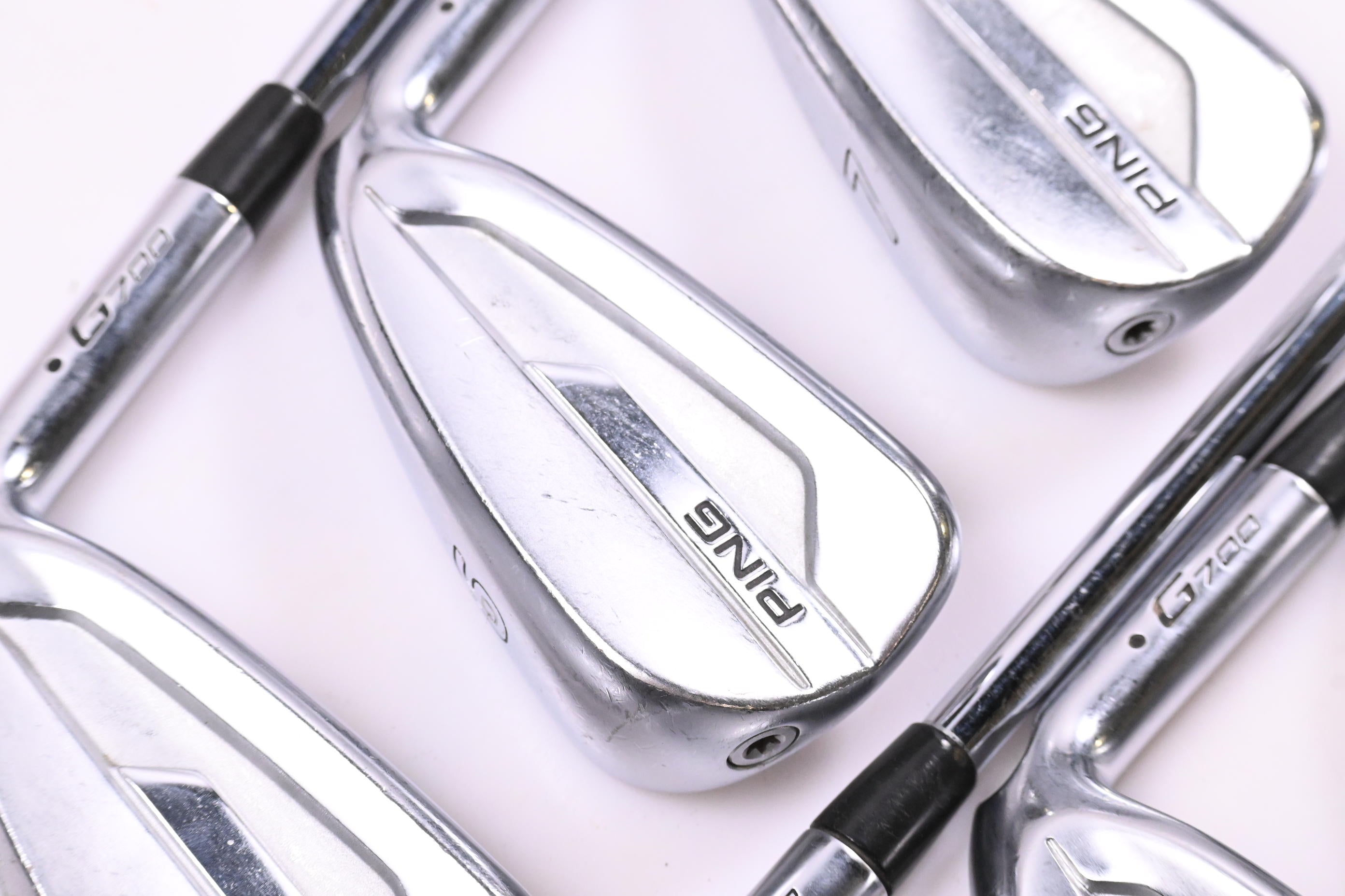Ping G700 Irons / 5-PW / Black Dot / Stiff Flex Ping AWT 2.0 Shafts