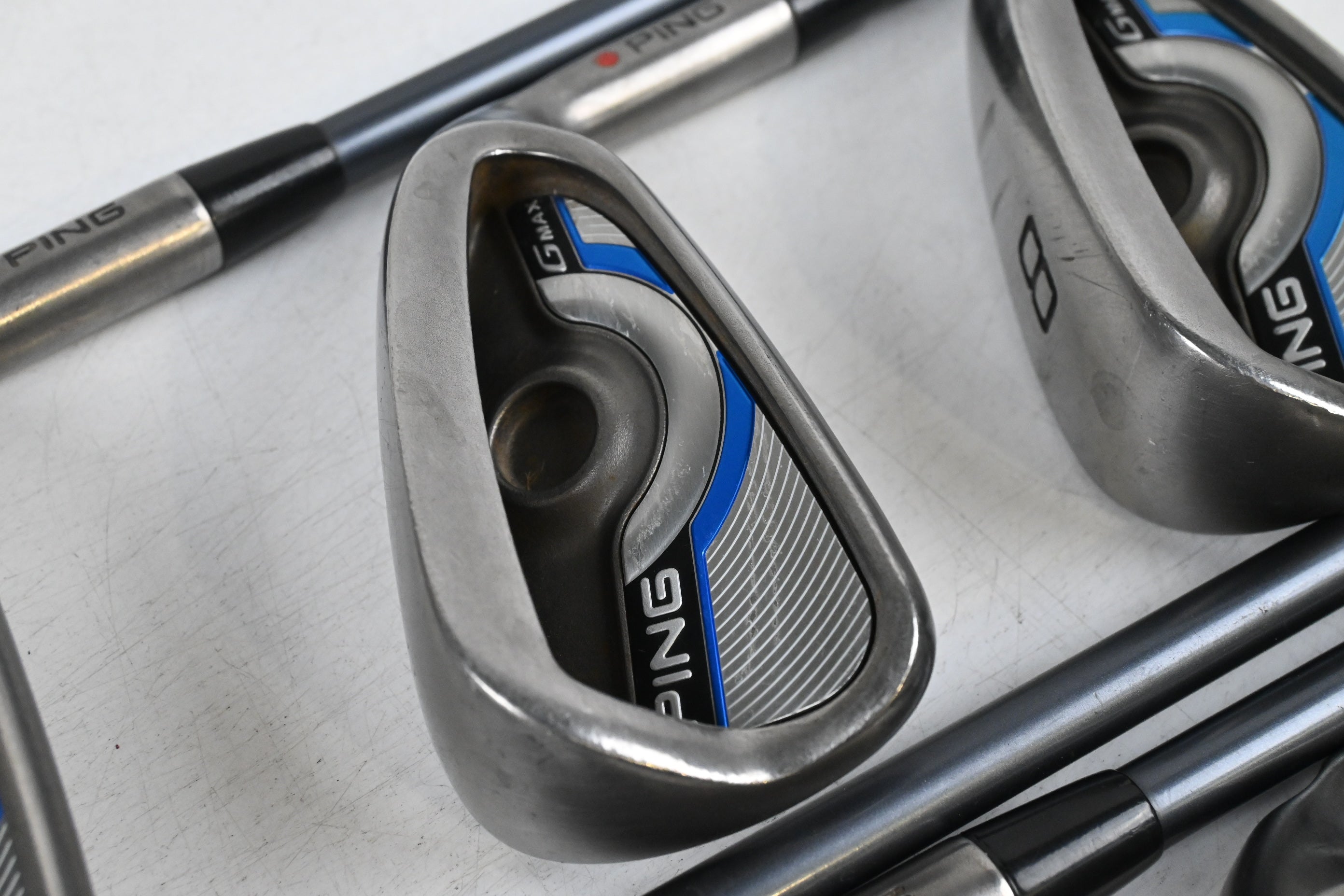 Ping GMax Irons / 6-PW+GW+SW / Red Dot / Senior Flex Ping CFS 65 Shafts
