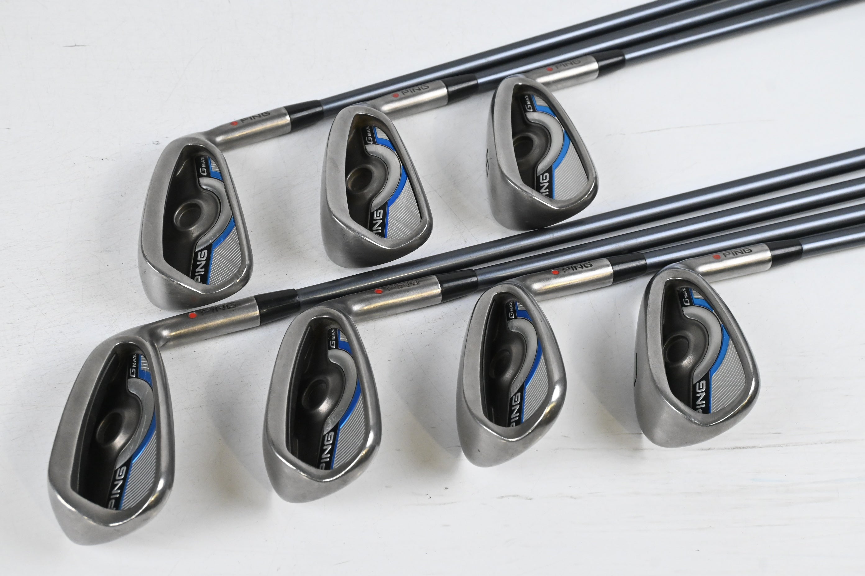 Ping GMax Irons / 6-PW+GW+SW / Red Dot / Senior Flex Ping CFS 65 Shafts
