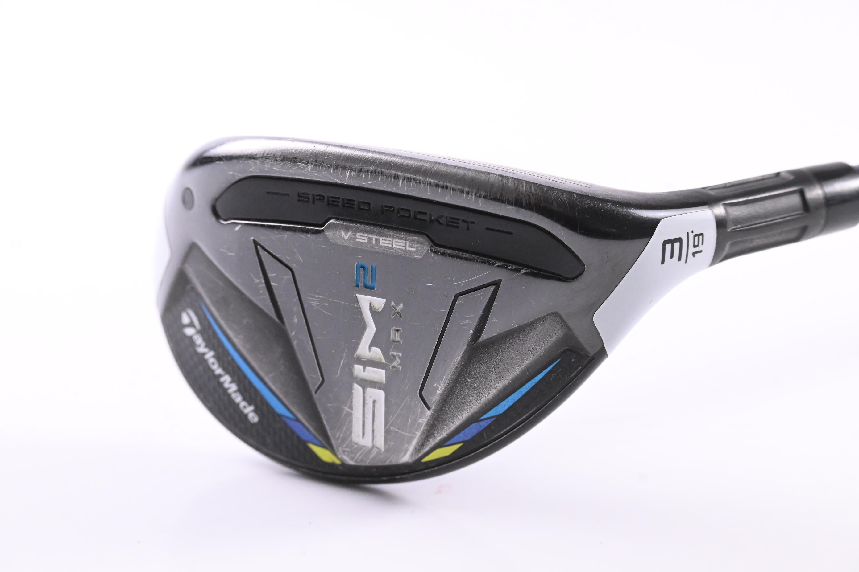 Taylormade SIM2 Max #3 Hybrid / 19 Degree / Stiff Flex Ventus Blue 7 Shaft