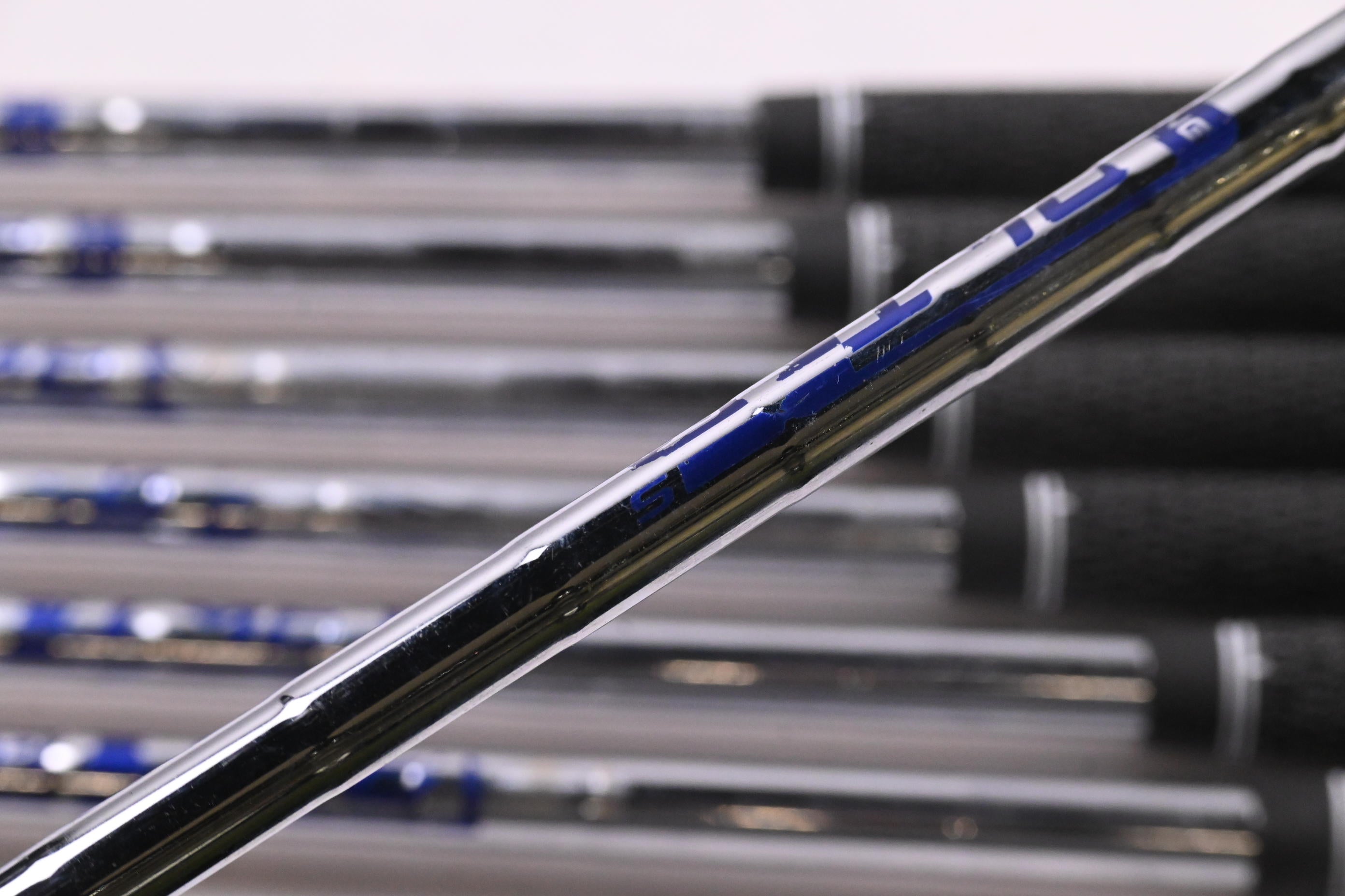 Ping S55 Irons / 4-PW / Black Dot / Stiff Flex Ping AWT 2.0 Shafts