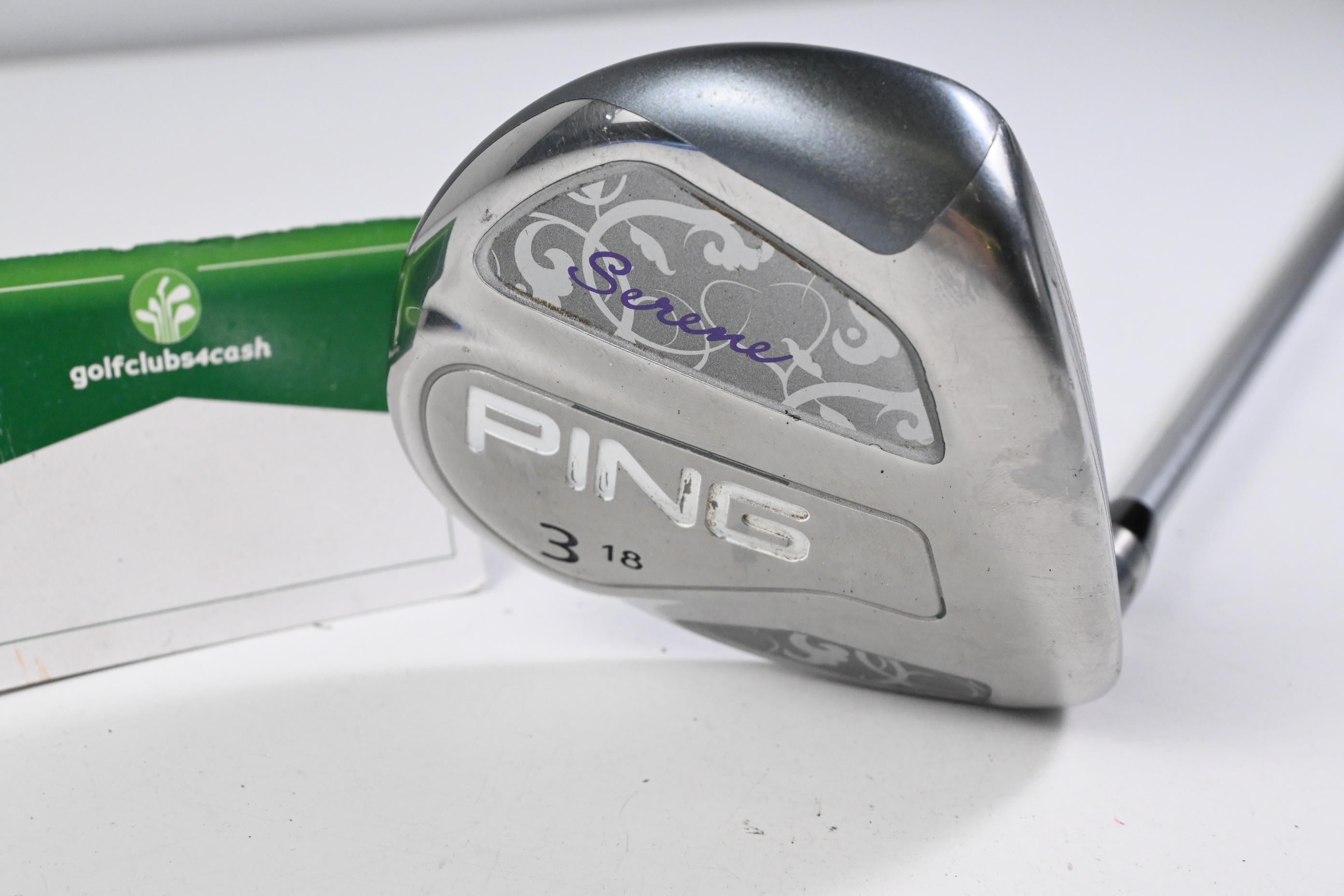 Ladies Ping Serene #3 Wood / 18 Degree / Ladies Flex Taylormade 45 Shaft