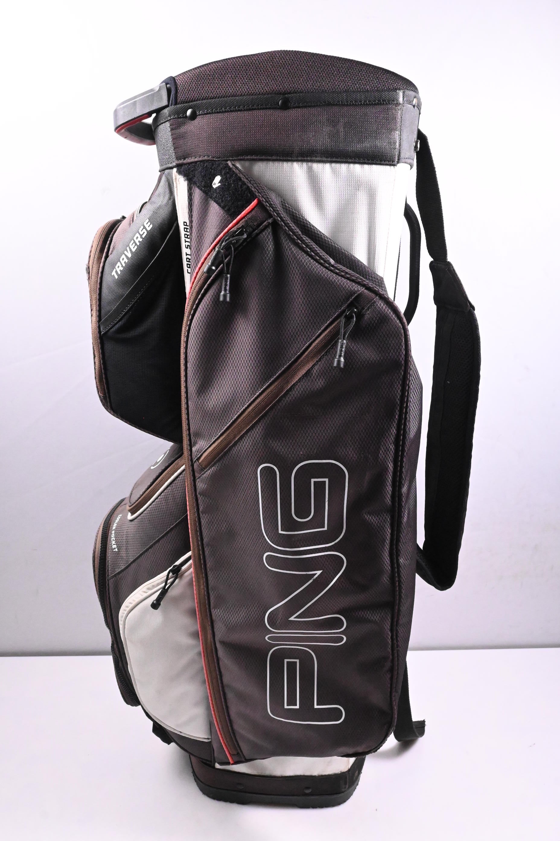 Ping Traverse Cart Bag / 14-Way Divider / Grey, White