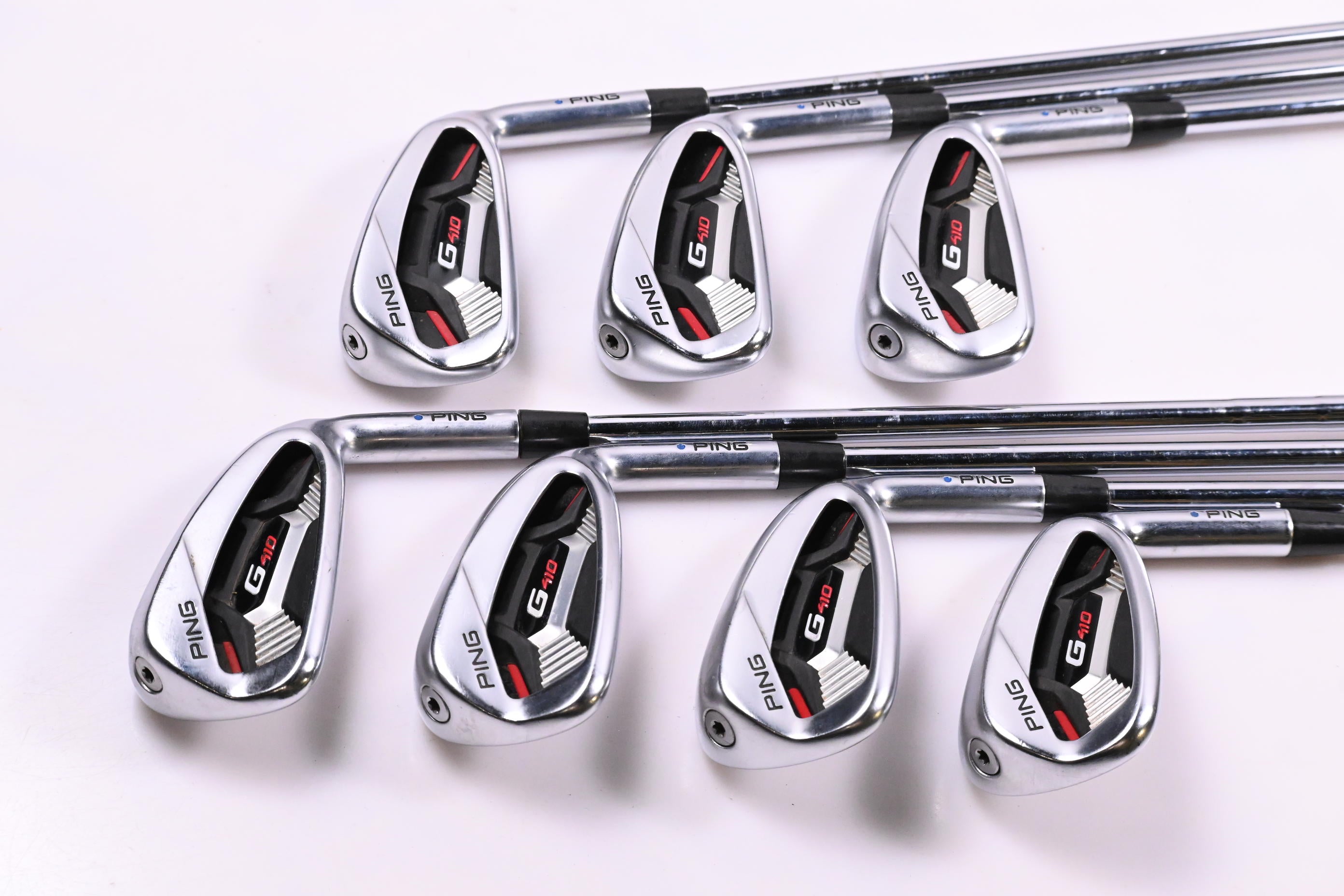 Ping G410 Irons / 4-PW / Blue Dot / Stiff Flex N.S.Pro Modus³ Tour 105 Shafts