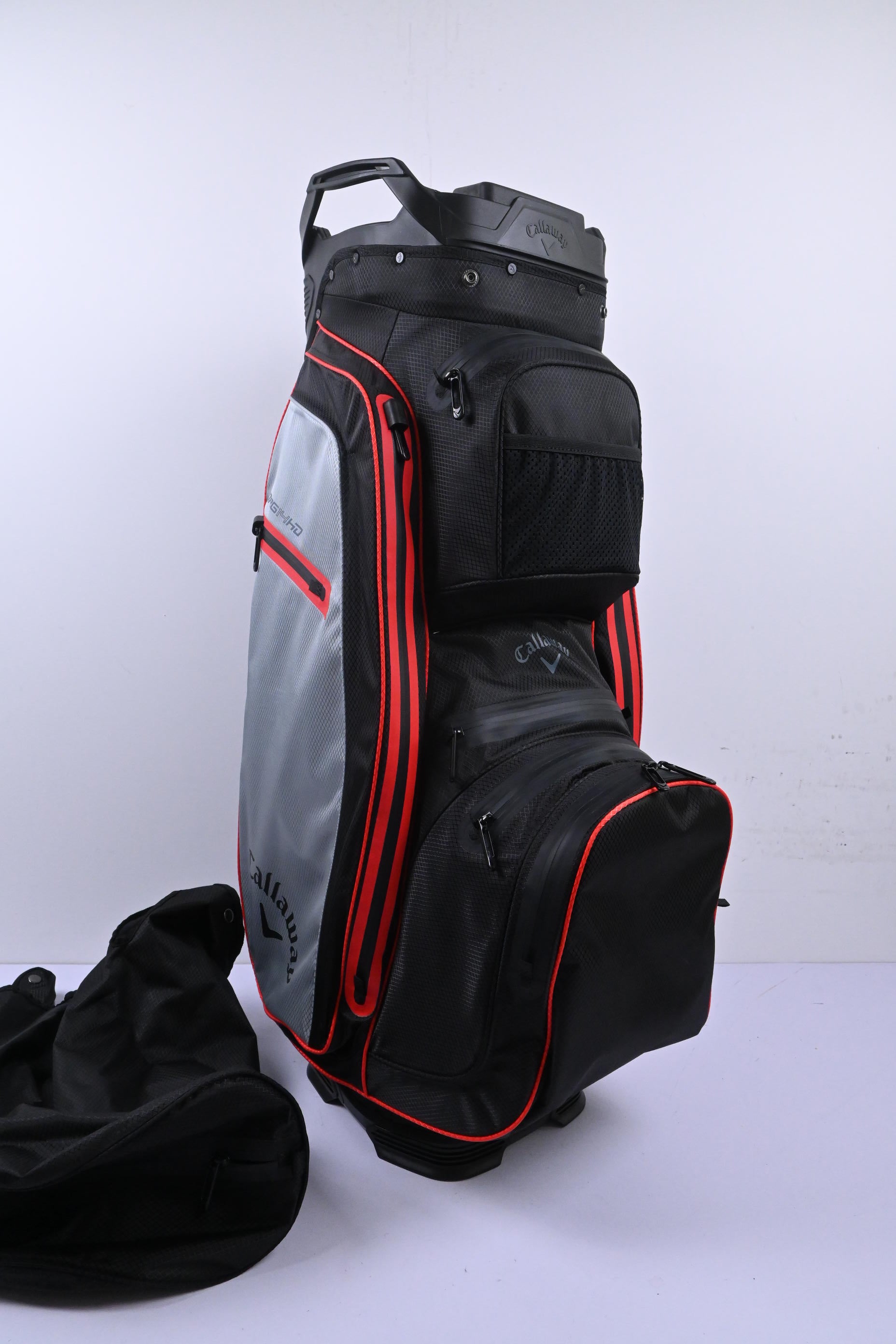 Callaway OR14HD Cart Bag / 14-Way Divider / Black, Grey & Red
