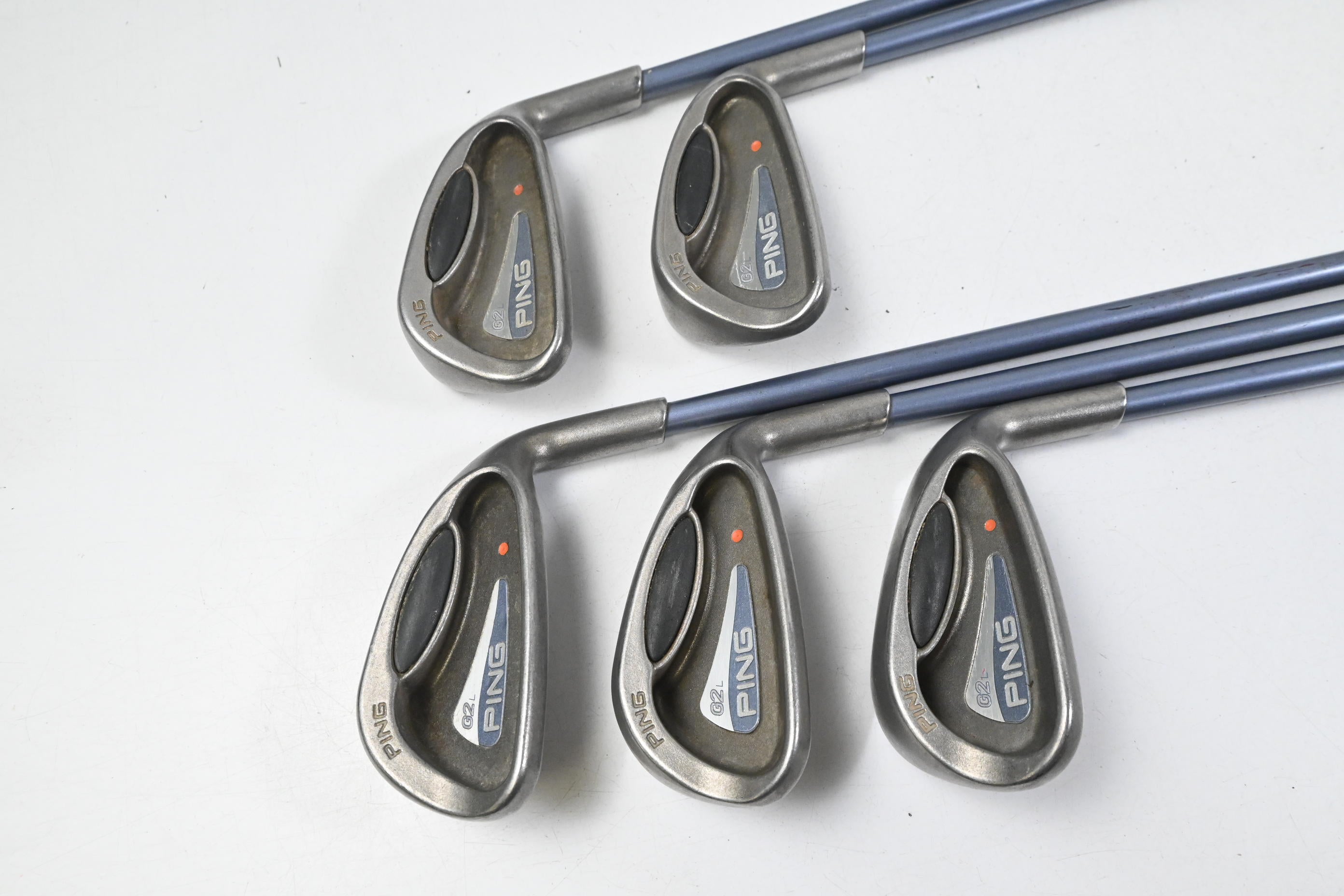 Ladies Ping G2 Irons / 7-PW+SW / Orange Dot / Ladies Flex Ping TFC 100 Shafts