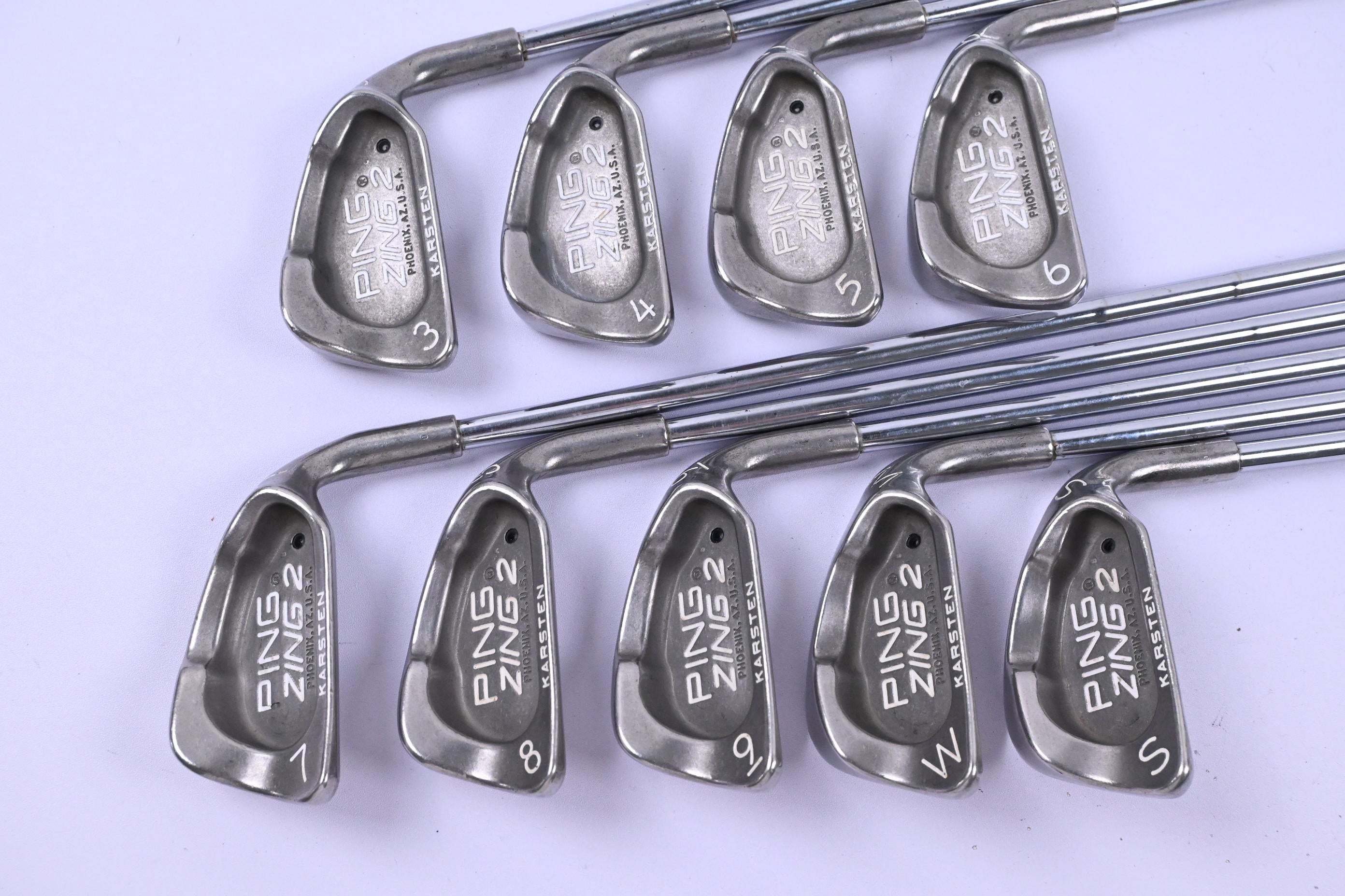 Ping Zing 2 Irons / 3-PW+SW / Black Dot / Stiff Flex Ping JZ Shafts