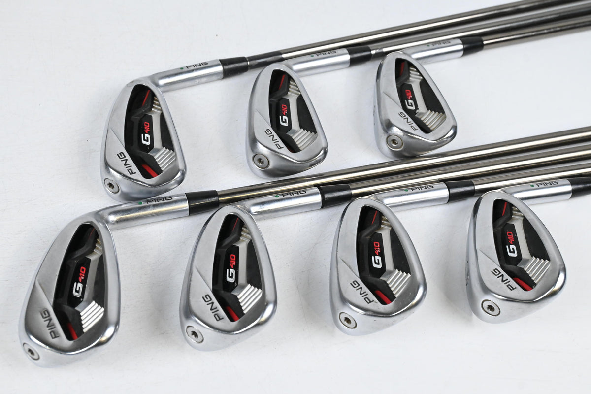 Ping G410 Irons / 5-PW+GW / Green Dot / Regular Flex UST Recoil ES 780 Shafts