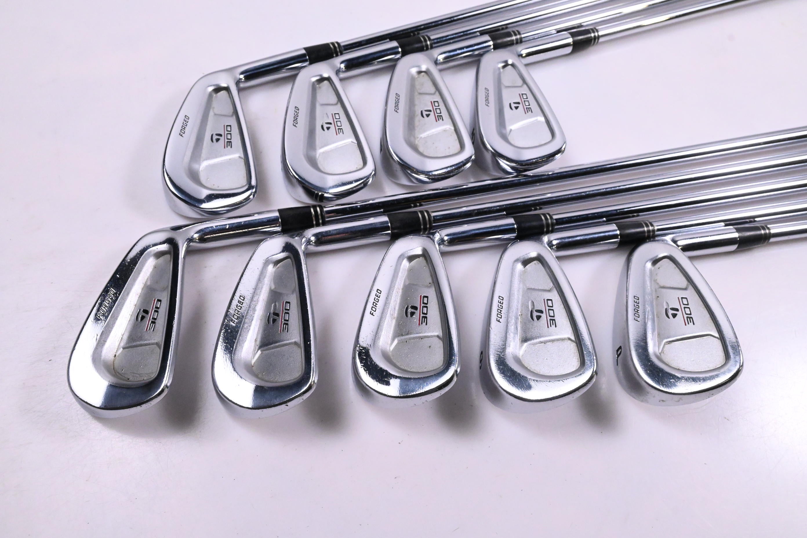 Taylormade 300 Forged Irons / 2-PW / Stiff Flex Rifle FCM Flighted Shafts