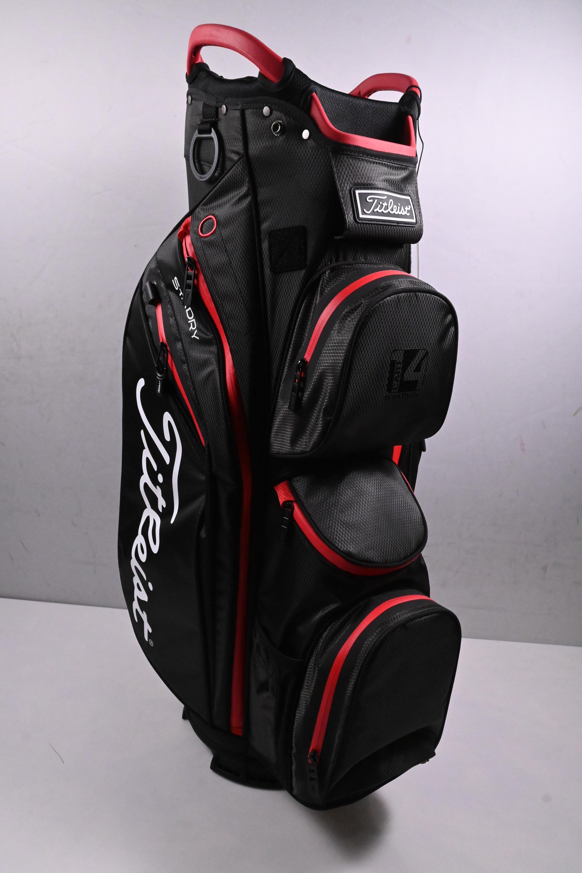 Titleist Cart 14 StaDry Cart Bag / 14-Way Divider / Black, Red