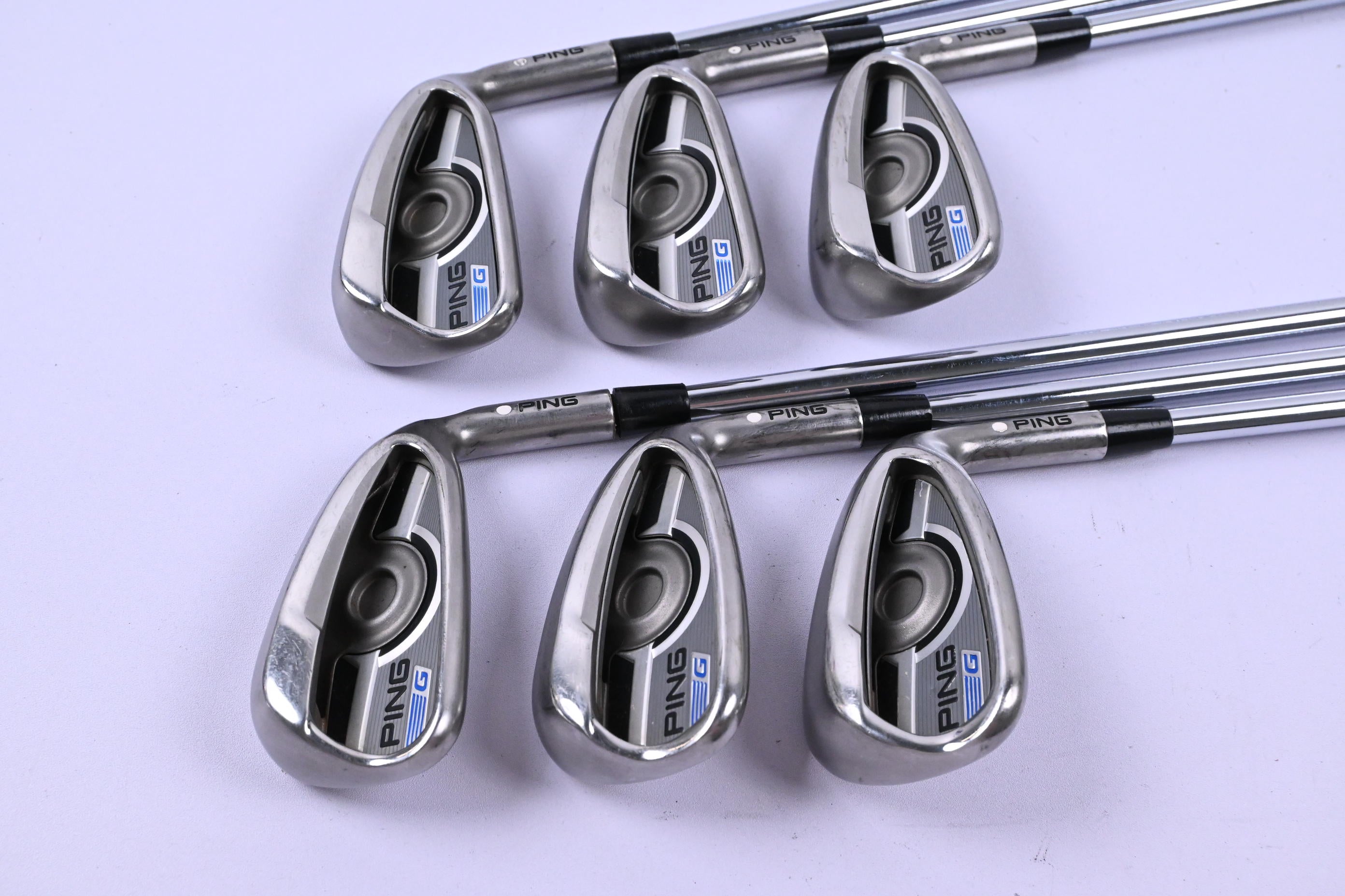 Ping G Series Irons / 5-PW / White Dot / Stiff Flex Ping AWT 2.0 Shafts