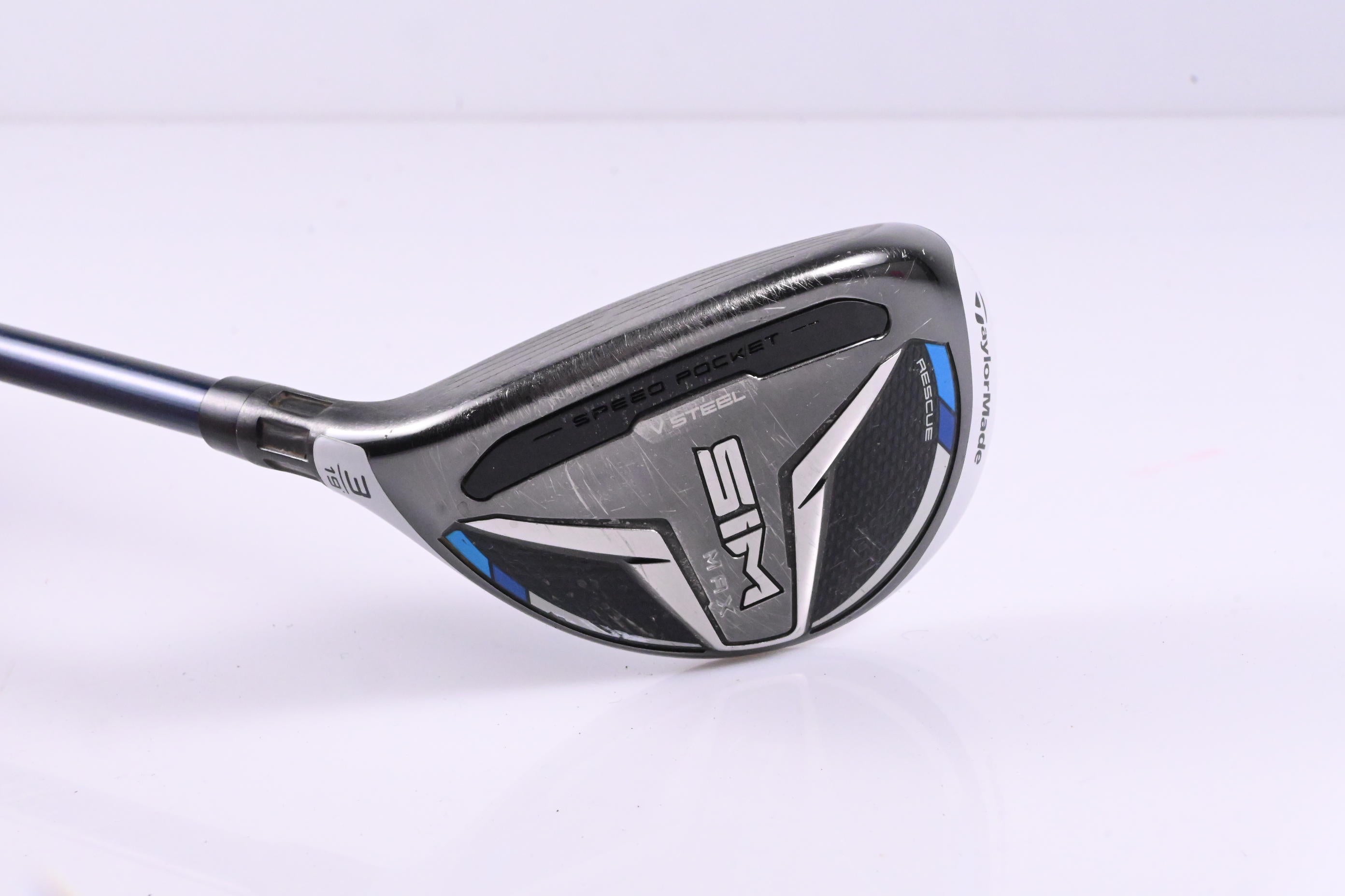 Left Hand Taylormade SIM Max #3 Hybrid / 19 Degree / Stiff Flex Ventus Blue 7