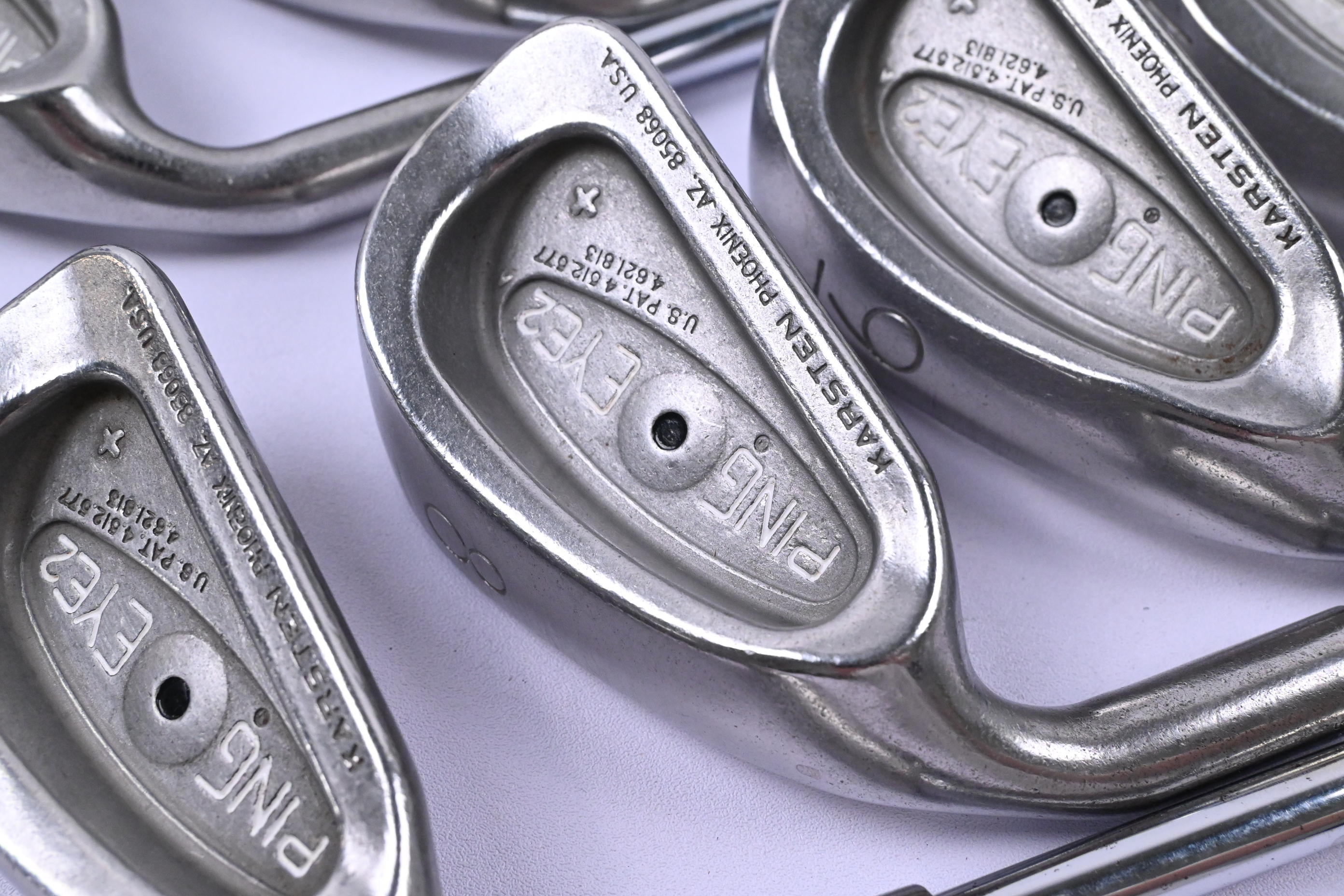 Left Hand Ping Eye 2+ Irons / 4-PW / Black Dot / Stiff Flex Steel Shafts