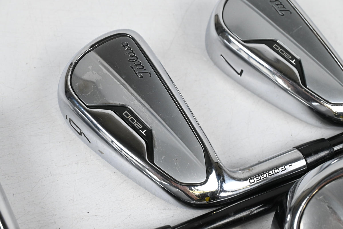 Left Hand Titleist T200 2021 Irons / 5-PW+GW / Senior Flex MMT 55 Shafts