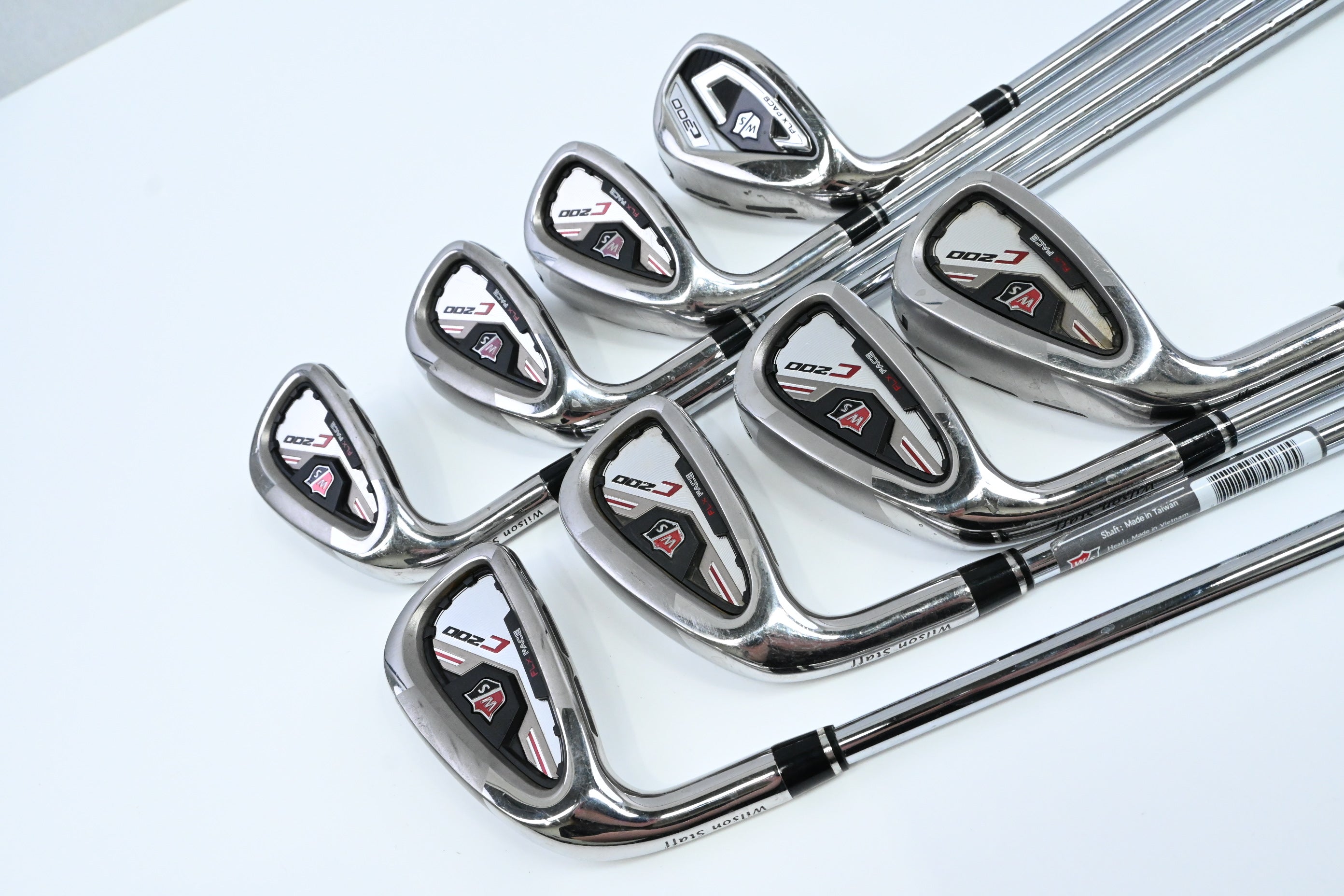 Left Hand Wilson C200 Irons / 4-PW+GW / Regular Flex KBS Tour 90 Shafts