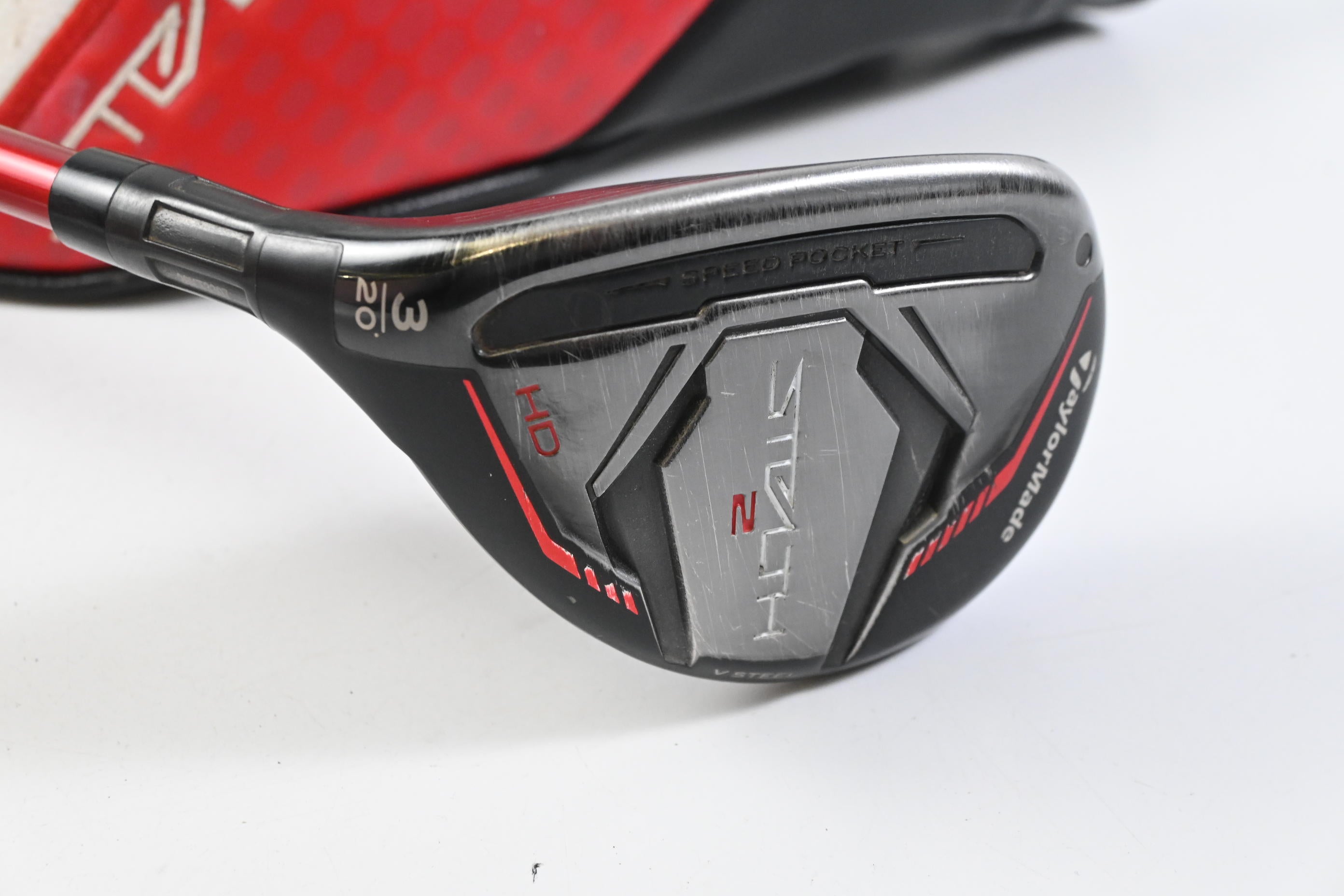 Left Hand Taylormade Stealth 2 HD #3 Hybrid / 20 Degree / Stiff Flex Fujikura 50