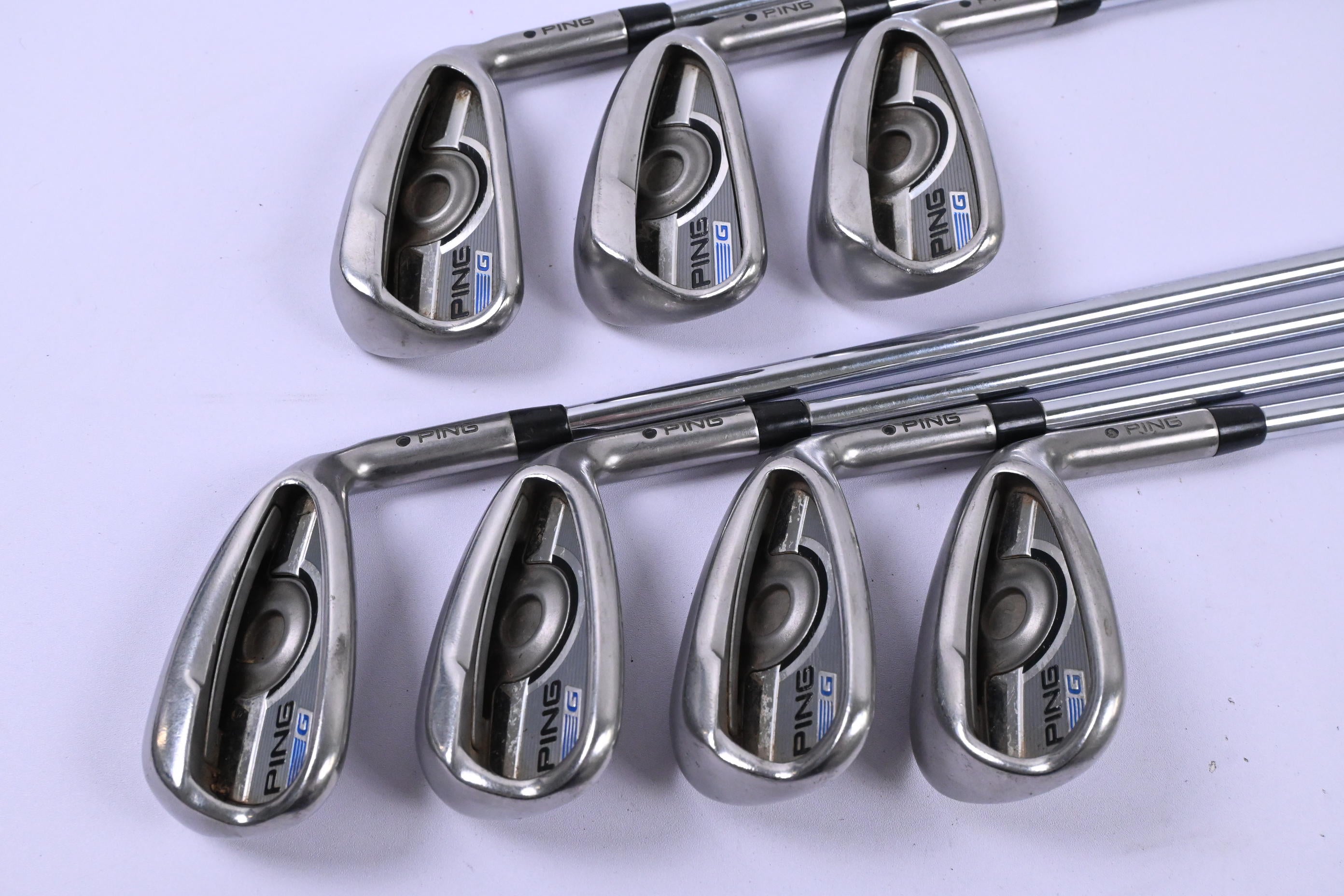 Ping G Series Irons / 6-PW+GW+SW / Black Dot / Regular Flex Ping AWT 2.0 Shafts