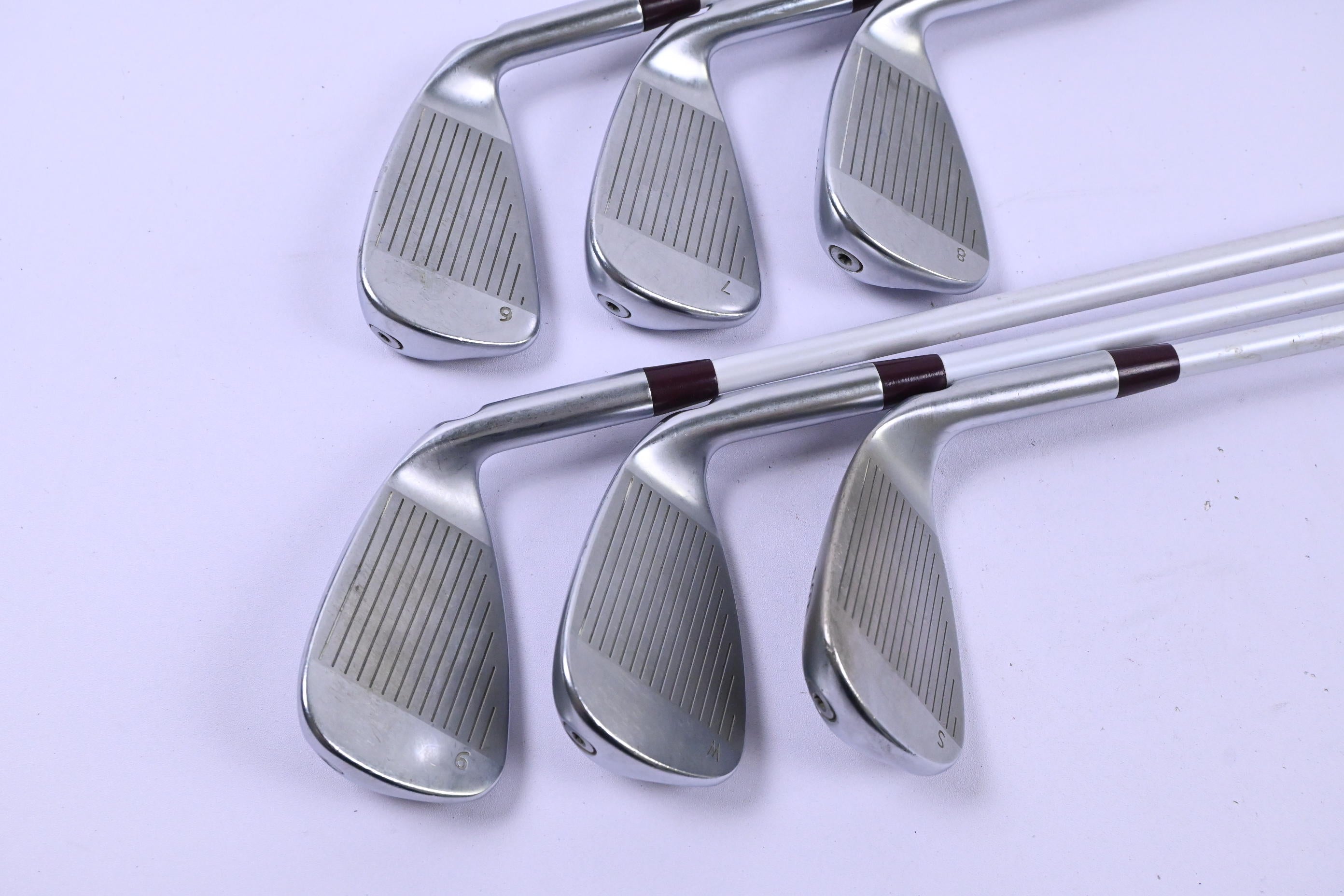 Left Hand Ping G Le2 Irons / 6-PW+SW / Red Dot / Ladies Flex Ping ULT 240 Shafts
